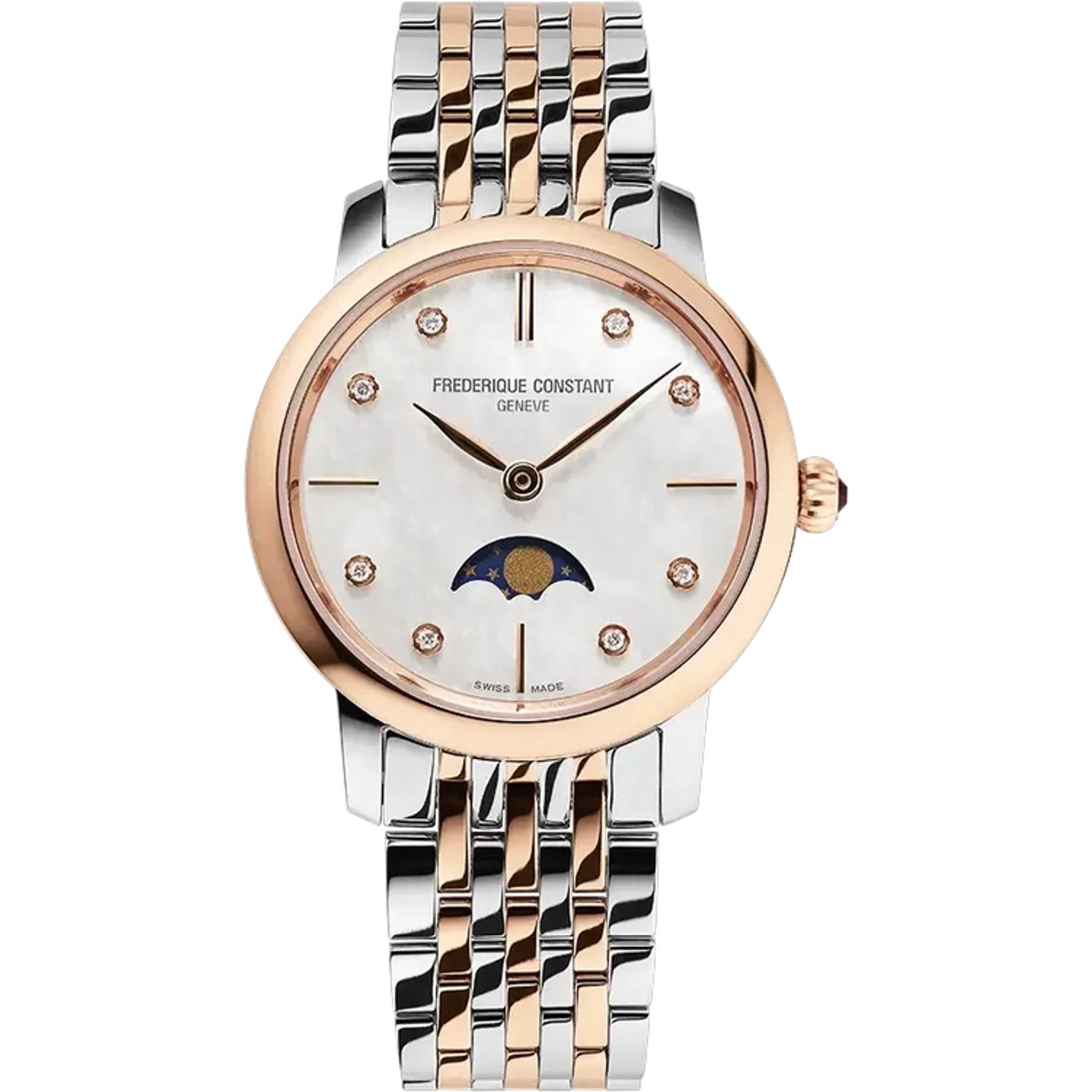 Frederique Constant Slimline Moonphase FC-206MPWD1S2B (2025) - Parelmoer wijzerplaat 30mm Staal (1/1)