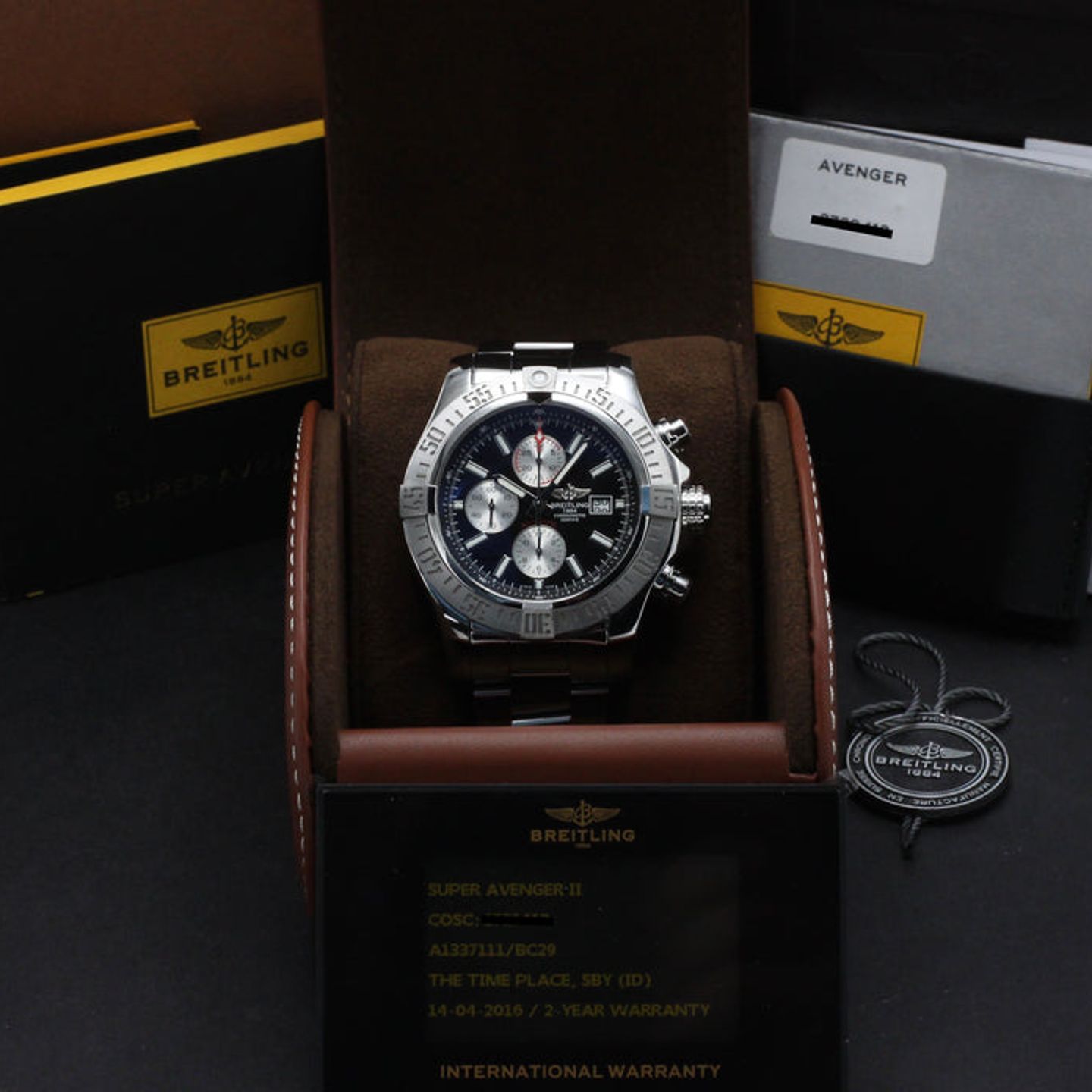 Breitling Super Avenger II A13371 (2016) - Zwart wijzerplaat 48mm Staal (3/8)
