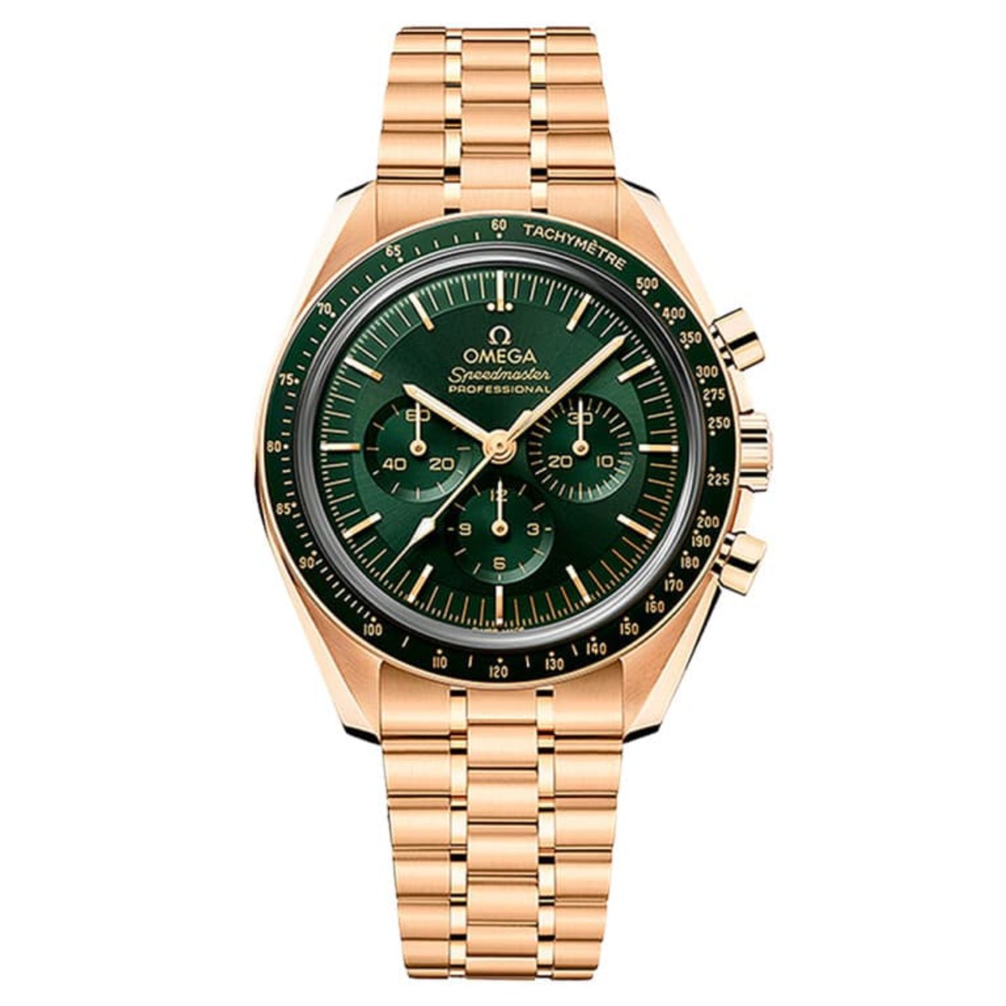 Omega Speedmaster Professional Moonwatch 310.60.42.50.10.001 (2024) - Groen wijzerplaat 42mm Geelgoud (1/1)