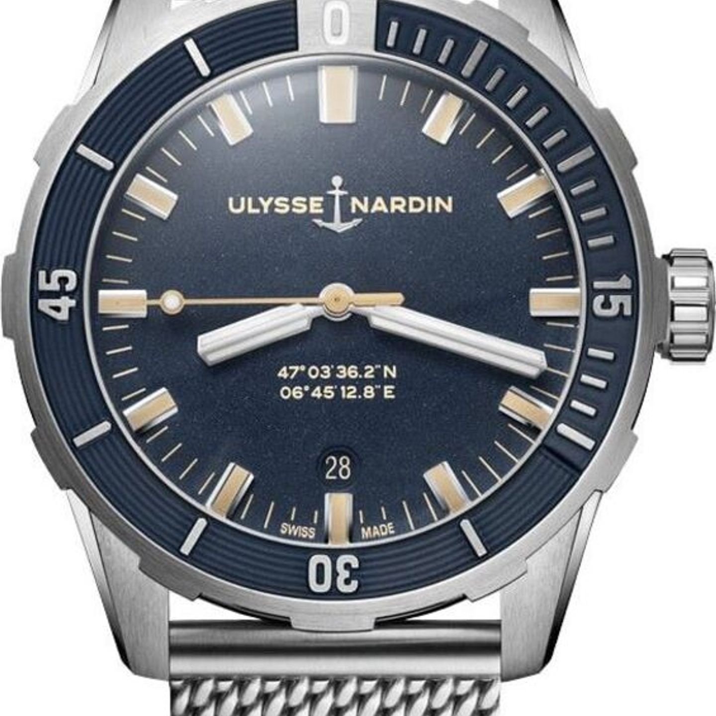 Ulysse Nardin Diver 8163-175-7MIL/93 (2026) - Blauw wijzerplaat 43mm Staal (1/1)