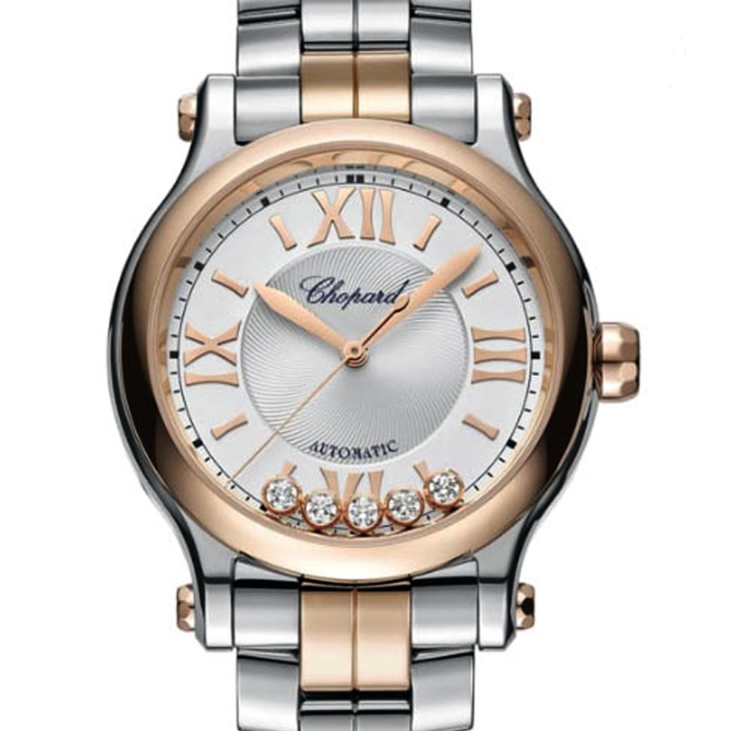 Chopard Happy Sport 278608-6002 (2022) - Silver dial 33 mm Gold/Steel case (1/1)