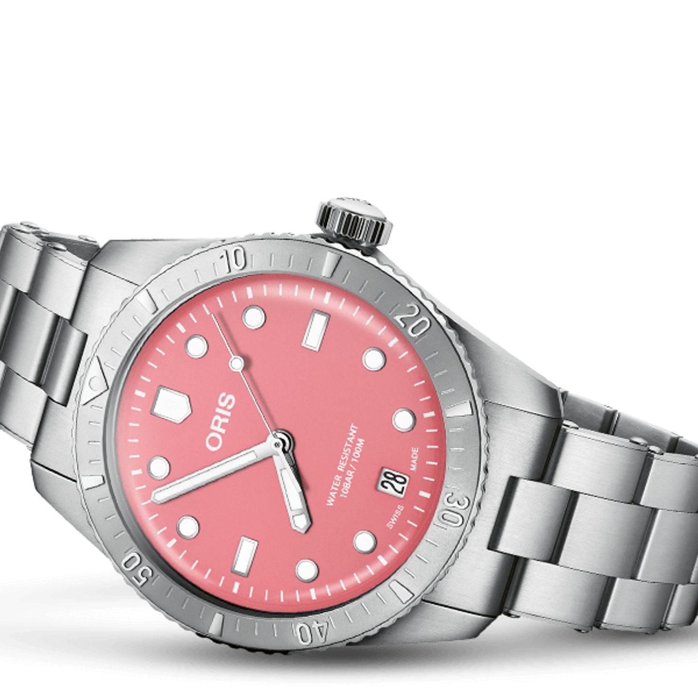 Oris Divers Sixty Five 01 733 7771 4058-07 8 19 18 (2024) - Pink dial 38 mm Steel case (1/1)