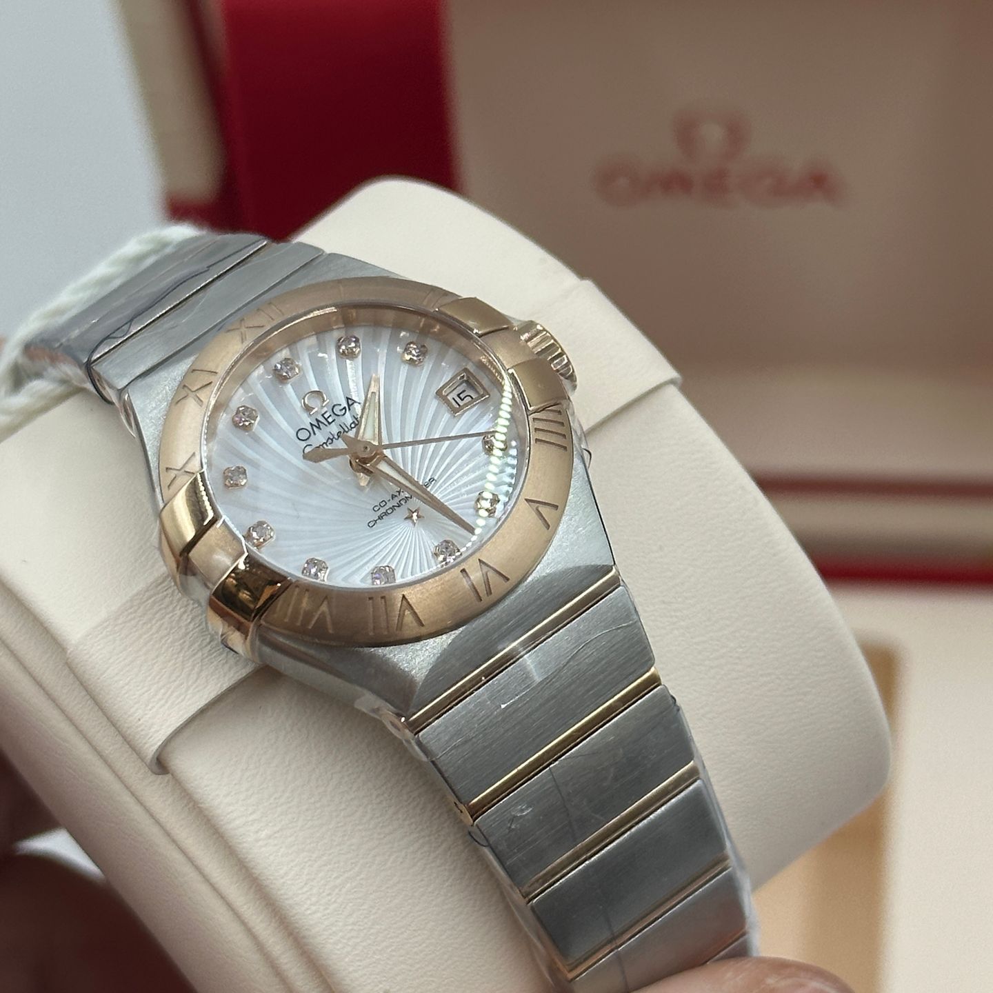 Omega Constellation Ladies 123.20.27.20.55.001 (2023) - Parelmoer wijzerplaat 27mm Goud/Staal (5/8)