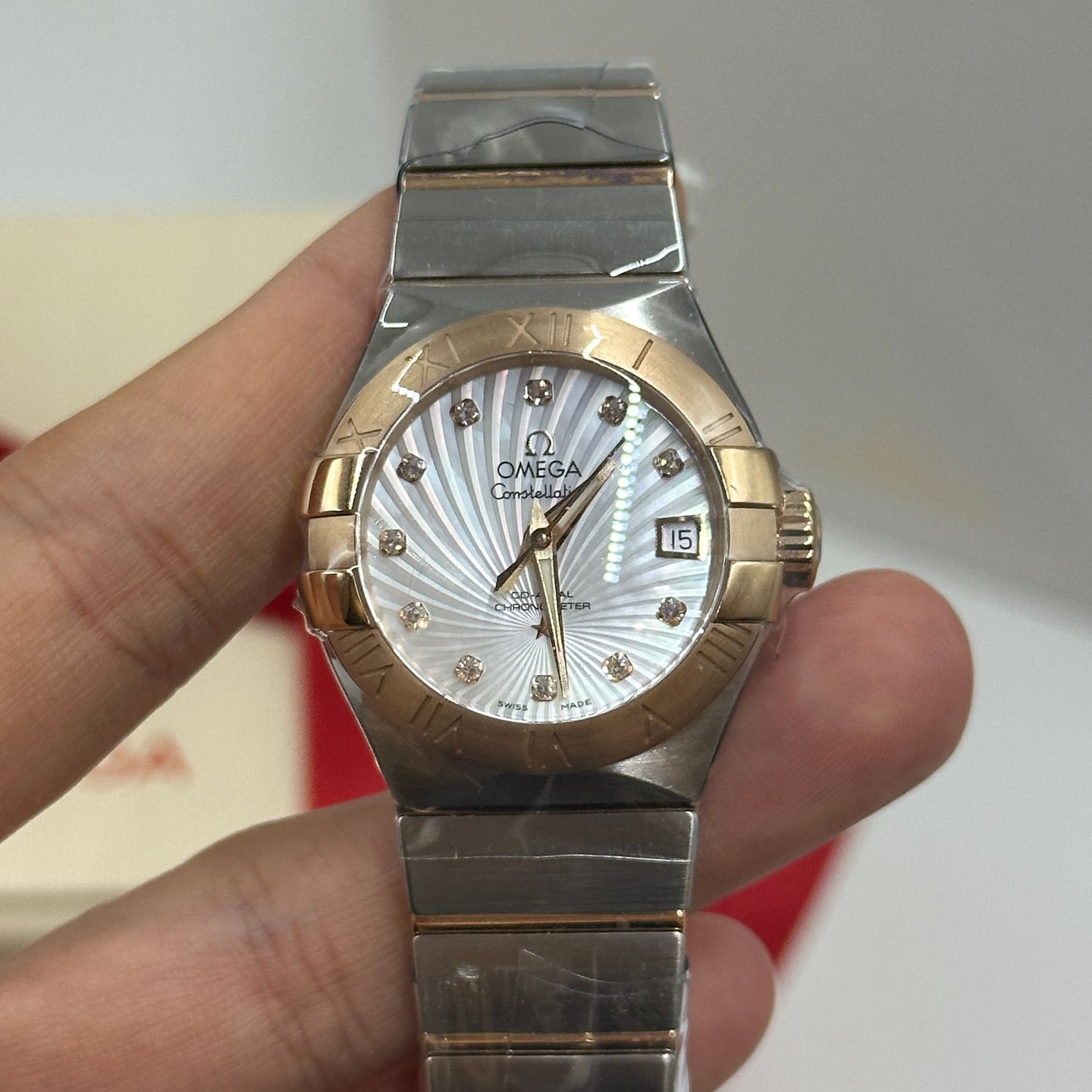 Omega Constellation Ladies 123.20.27.20.55.001 (2023) - Parelmoer wijzerplaat 27mm Goud/Staal (6/8)