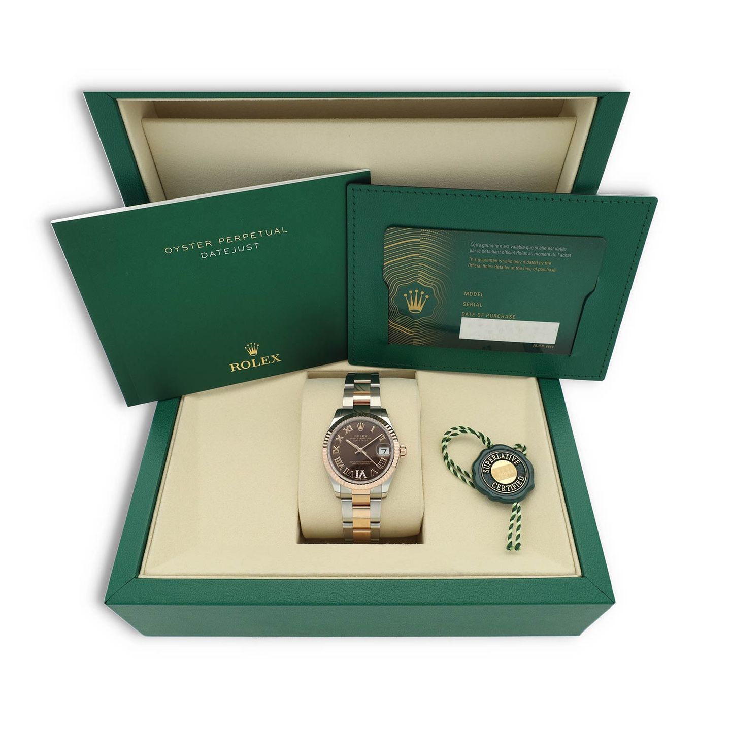 Rolex Datejust 31 278271 (2025) - Brown dial 31 mm Gold/Steel case (8/8)