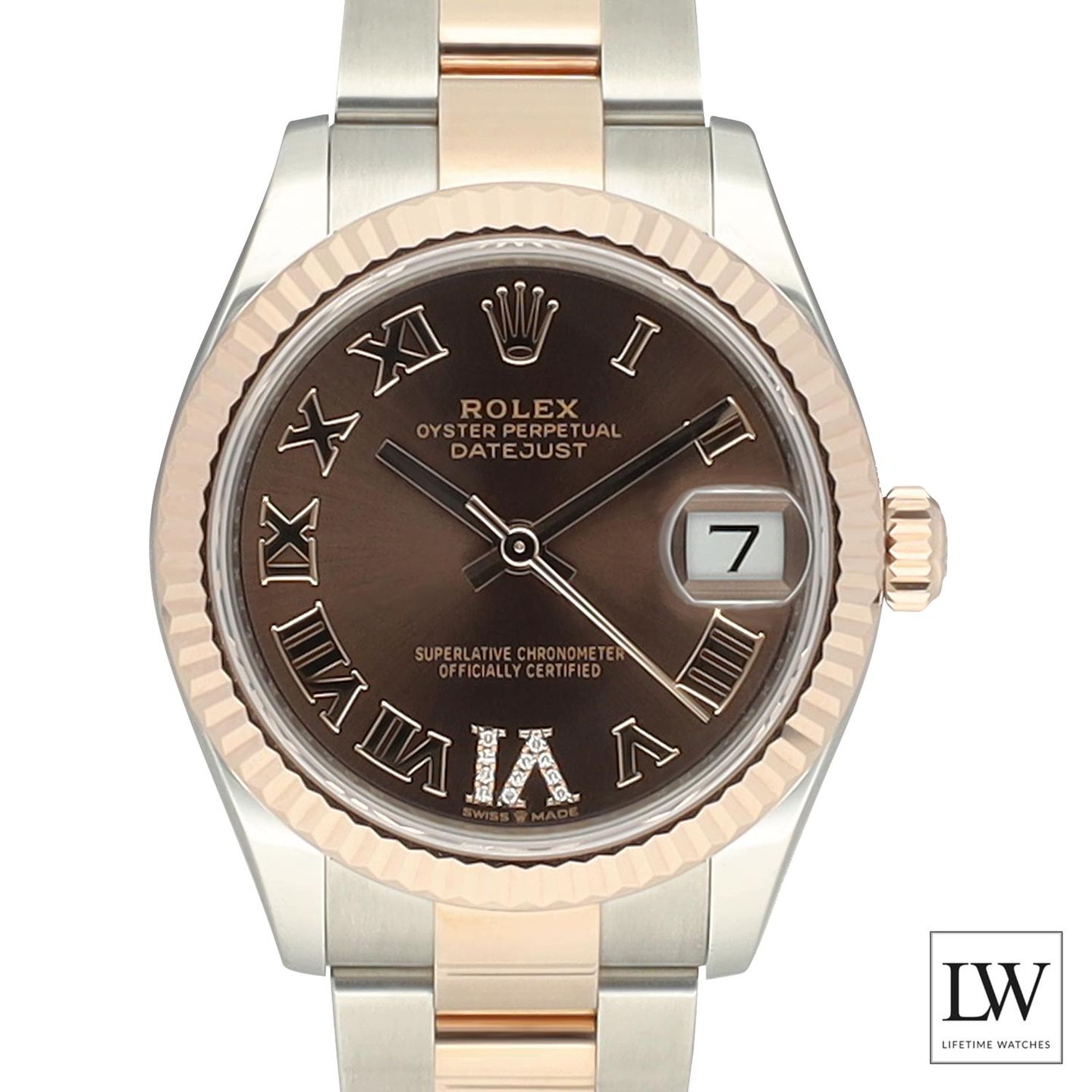 Rolex Datejust 31 278271 (2025) - Brown dial 31 mm Gold/Steel case (2/8)