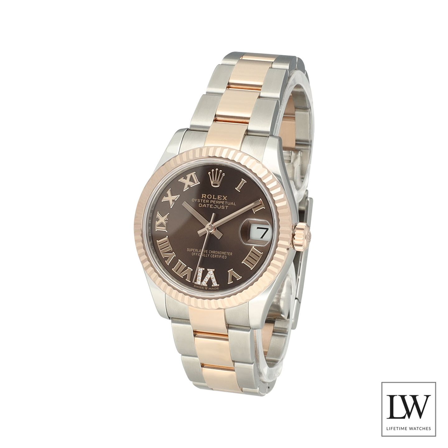 Rolex Datejust 31 278271 (2025) - Brown dial 31 mm Gold/Steel case (4/8)