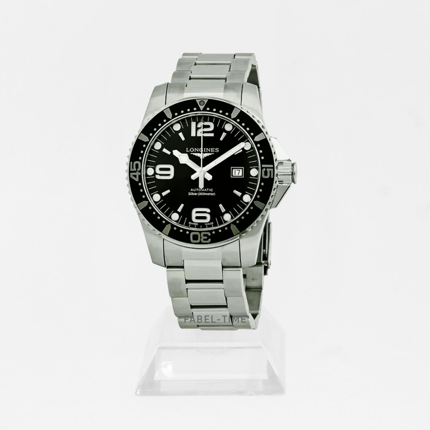 Longines HydroConquest L3.841.4.56.6 (2024) - Zwart wijzerplaat 44mm Staal (1/1)