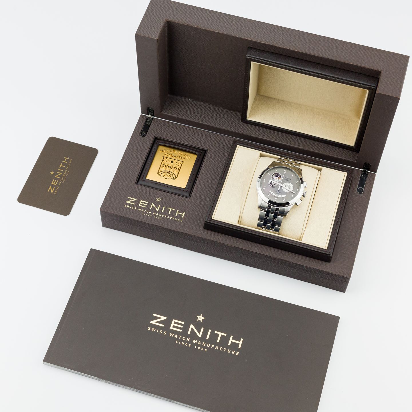 Zenith El Primero 03.0520.4021/01.M520 (Onbekend (willekeurig serienummer)) - Grijs wijzerplaat 44mm Staal (2/8)