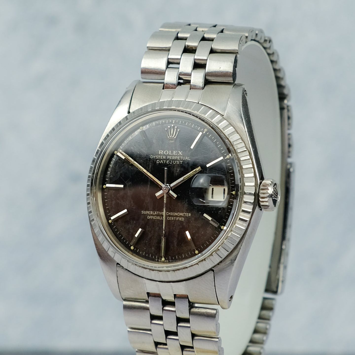 Rolex Datejust 1603 (1969) - Black dial 36 mm Steel case (3/6)