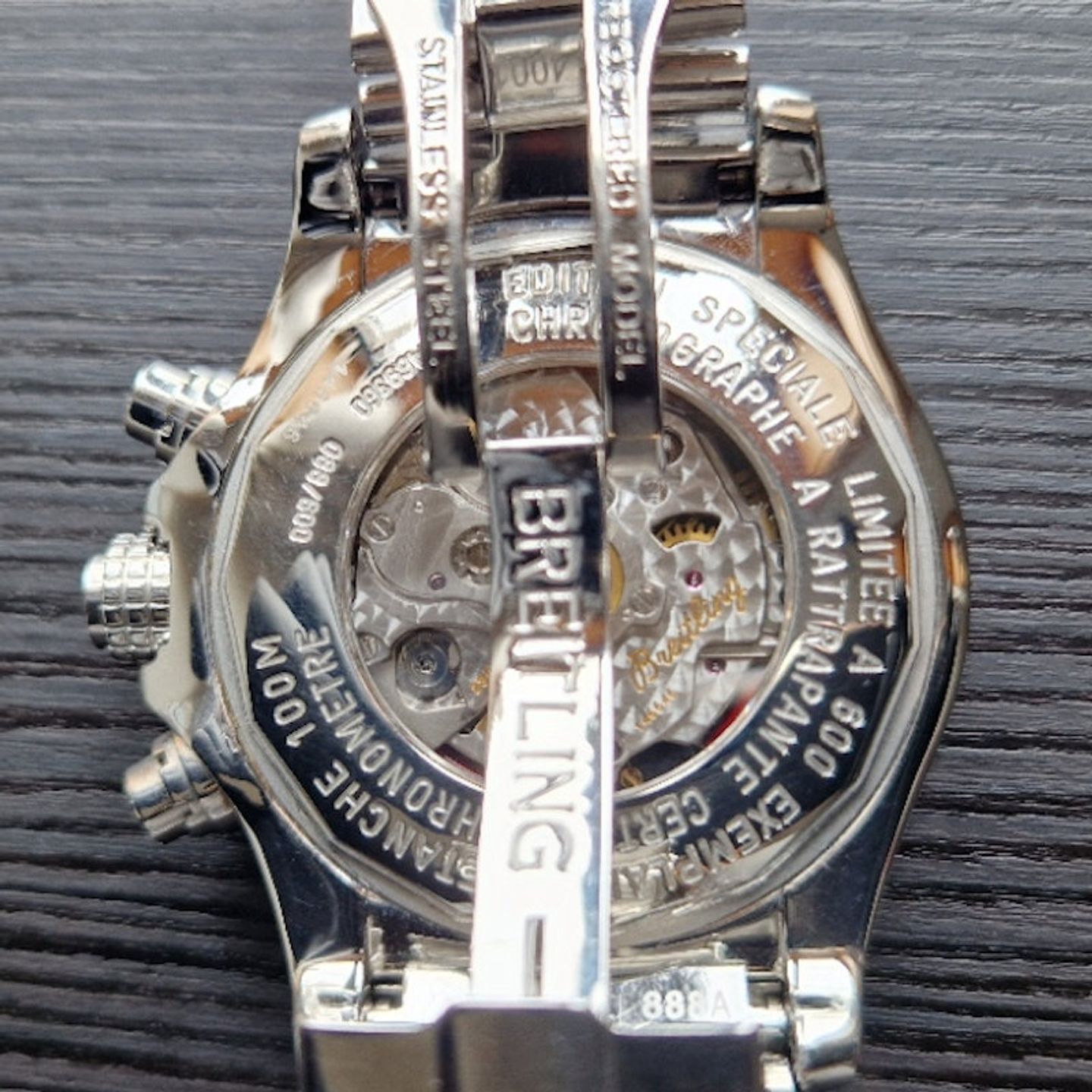 Breitling Avenger A69360 - ltd edition 88/600 (2004) - Black dial 44 mm Steel case (6/8)