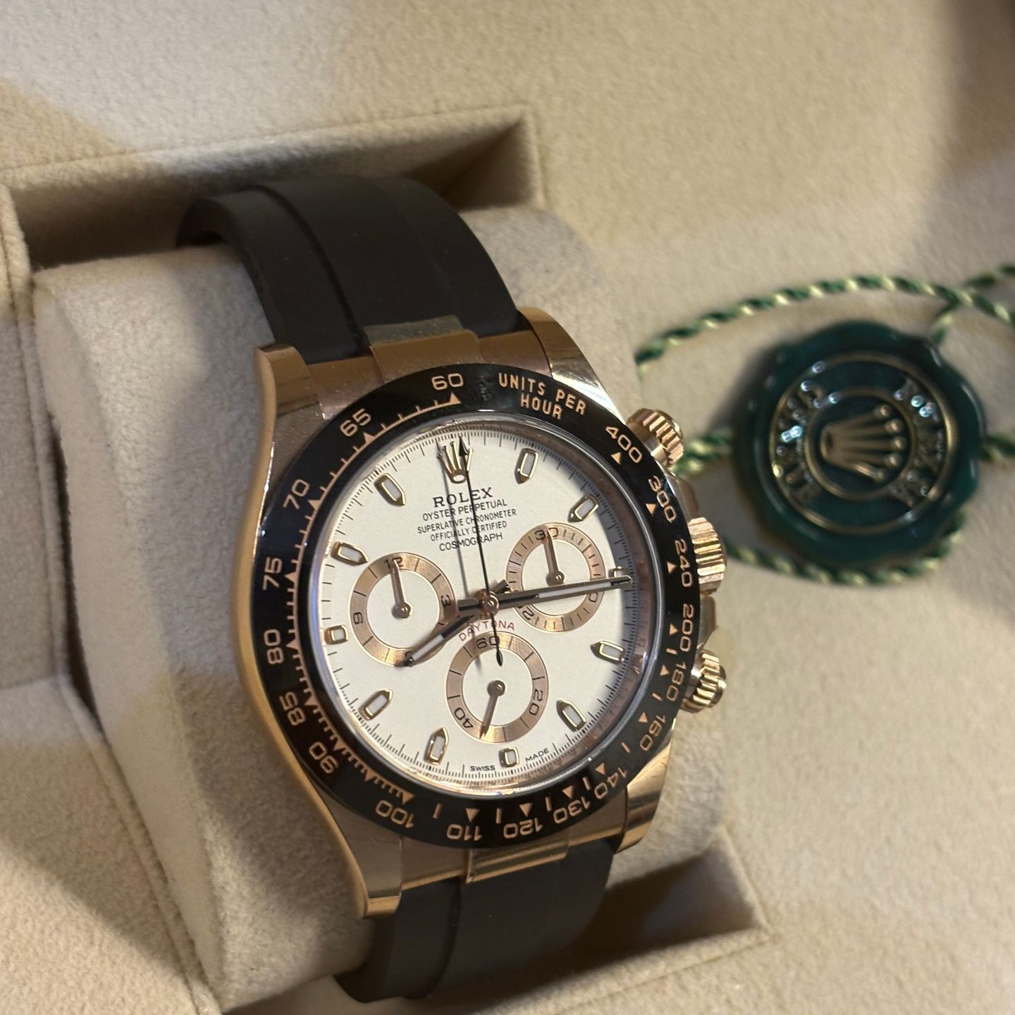 Rolex Daytona 116515LN (2022) - White dial 40 mm Rose Gold case (3/3)