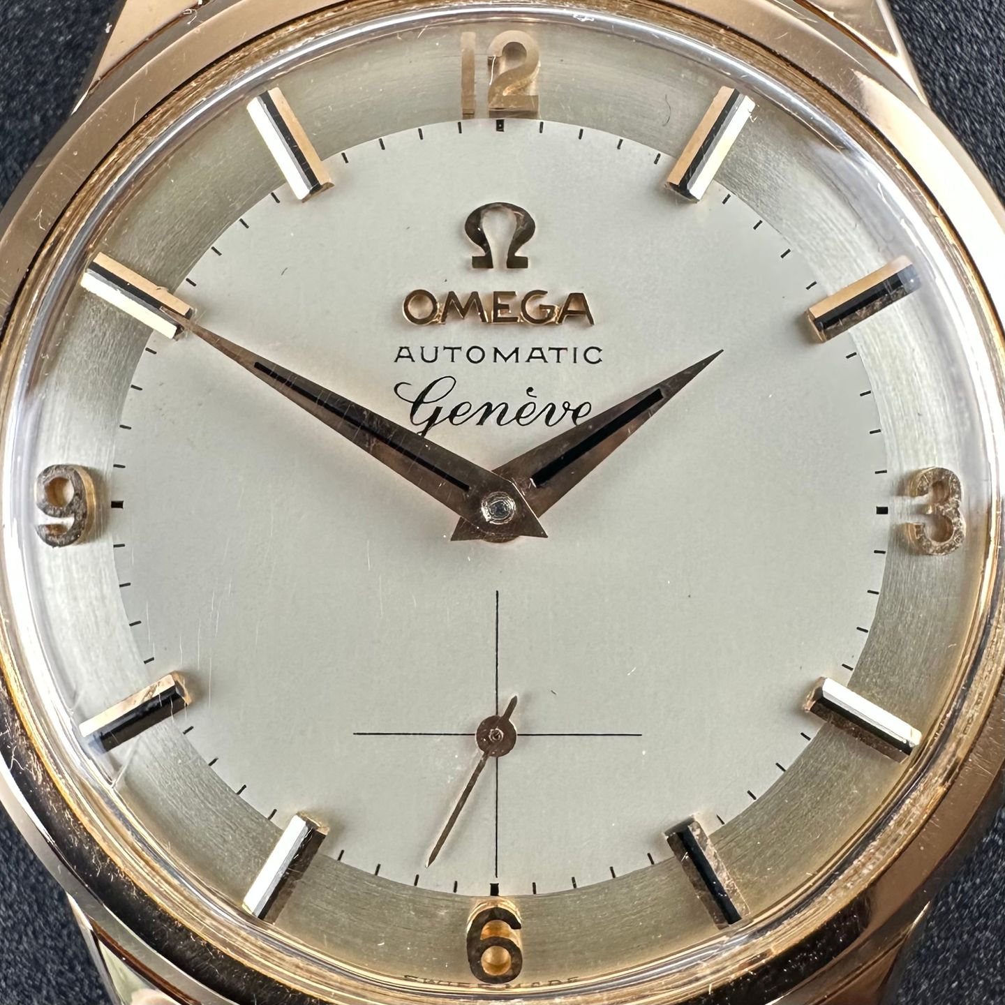 Omega Genève 2981-2 (1961) - Wit wijzerplaat 35mm Roségoud (8/8)