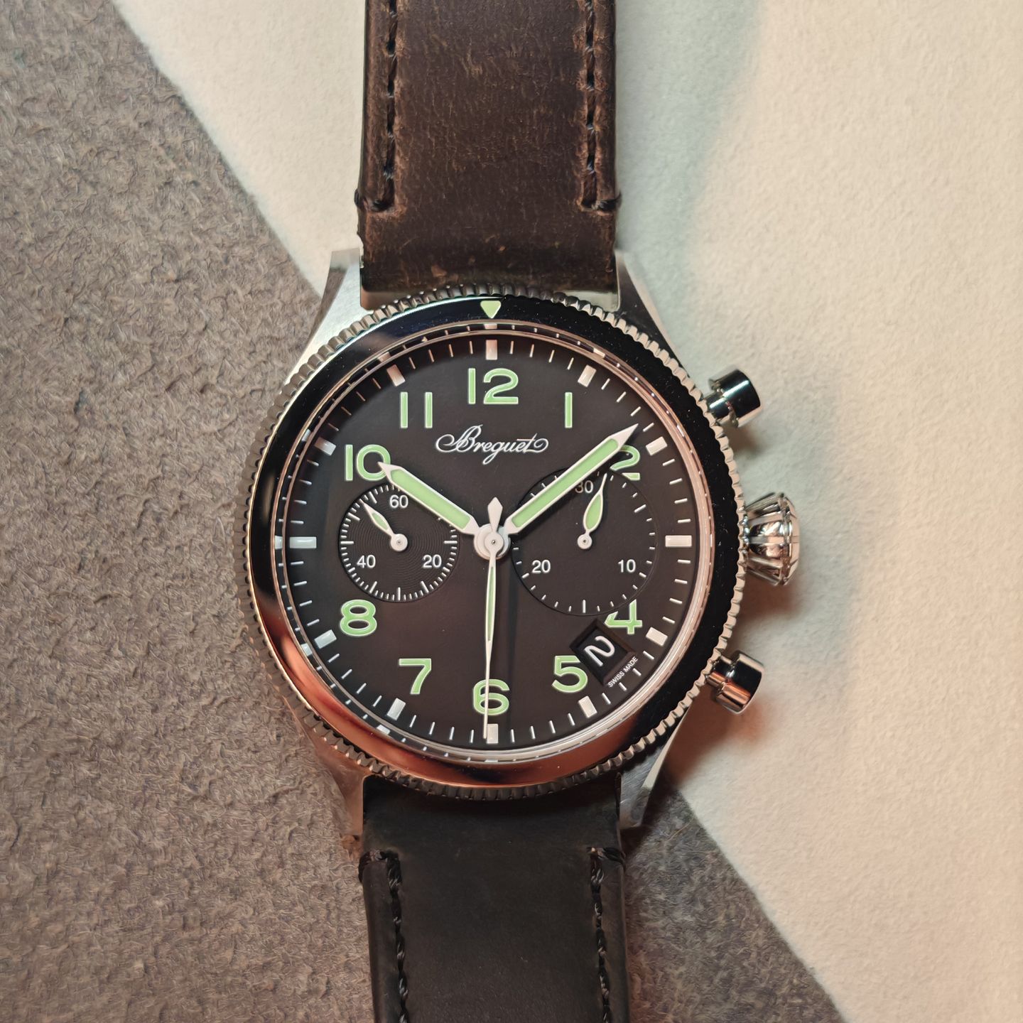 Breguet Type XX - XXI - XXII 2057ST/92/3WU (2020) - Black dial 42 mm Steel case (1/8)