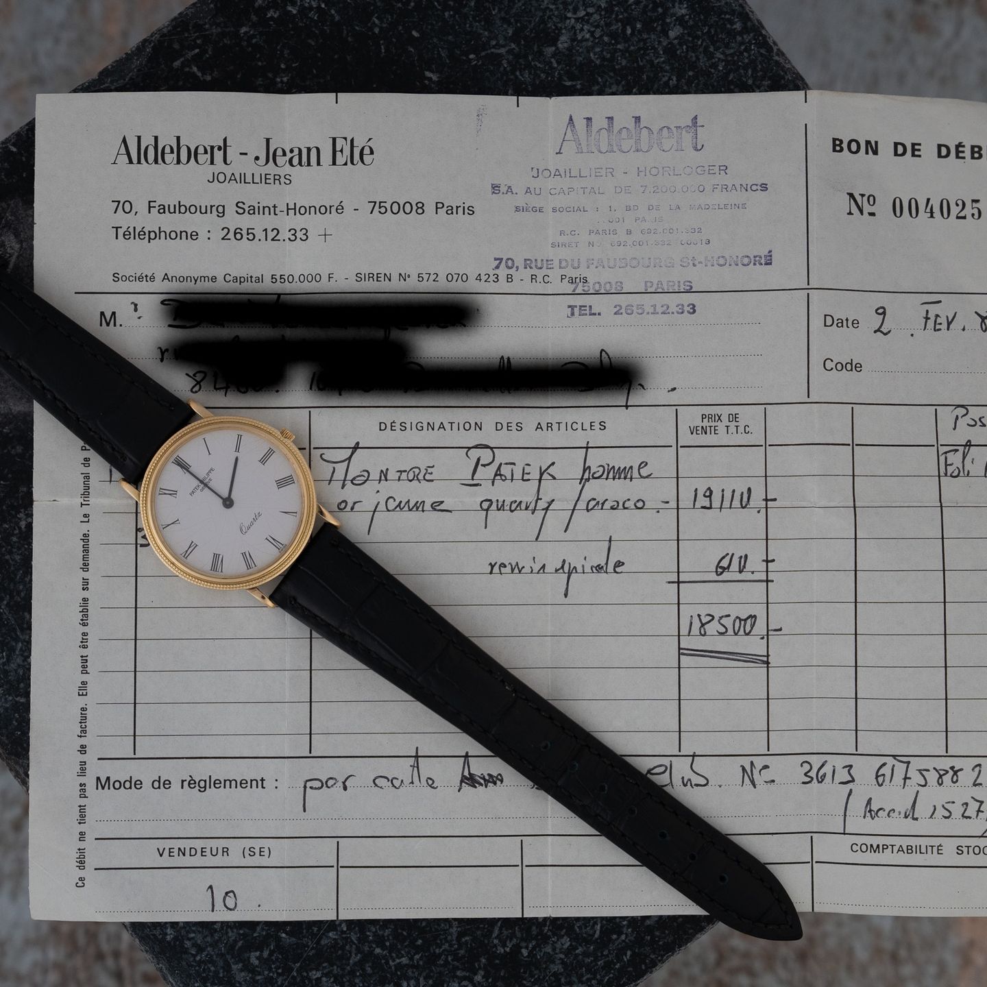 Patek Philippe Calatrava 3744 (1980) - White dial 34 mm Yellow Gold case (6/8)