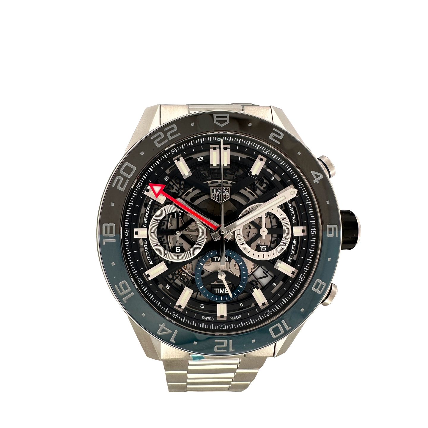 TAG Heuer Carrera CBG2A1Z.BA0658 (2024) - Zwart wijzerplaat 45mm Staal (2/8)