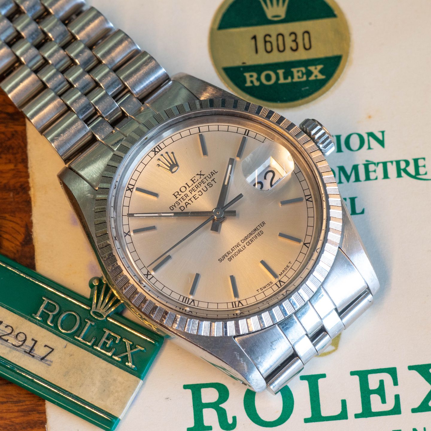 Rolex Datejust 36 16030 (1984) - Zilver wijzerplaat 36mm Staal (1/8)