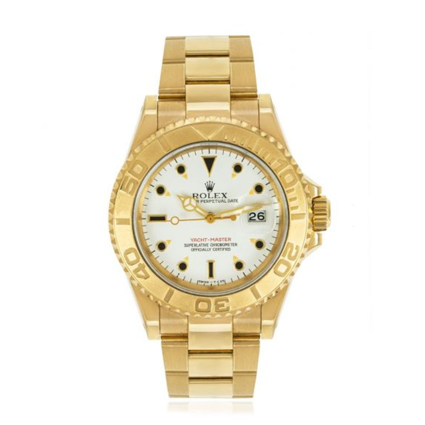 Rolex Yacht-Master 40 16628 (2000) - White dial 40 mm Yellow Gold case (1/1)