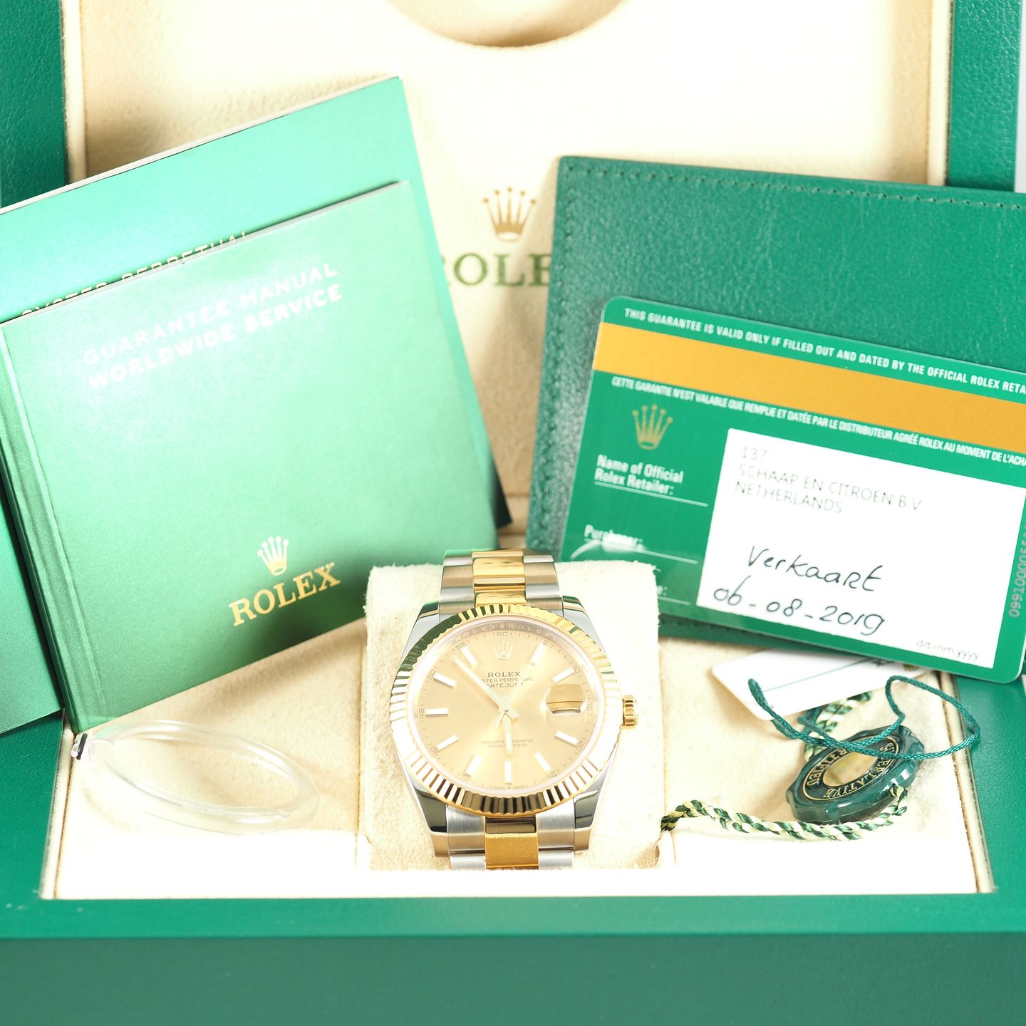 Rolex Datejust 41 126333 (2019) - Champagne wijzerplaat 41mm Goud/Staal (8/8)