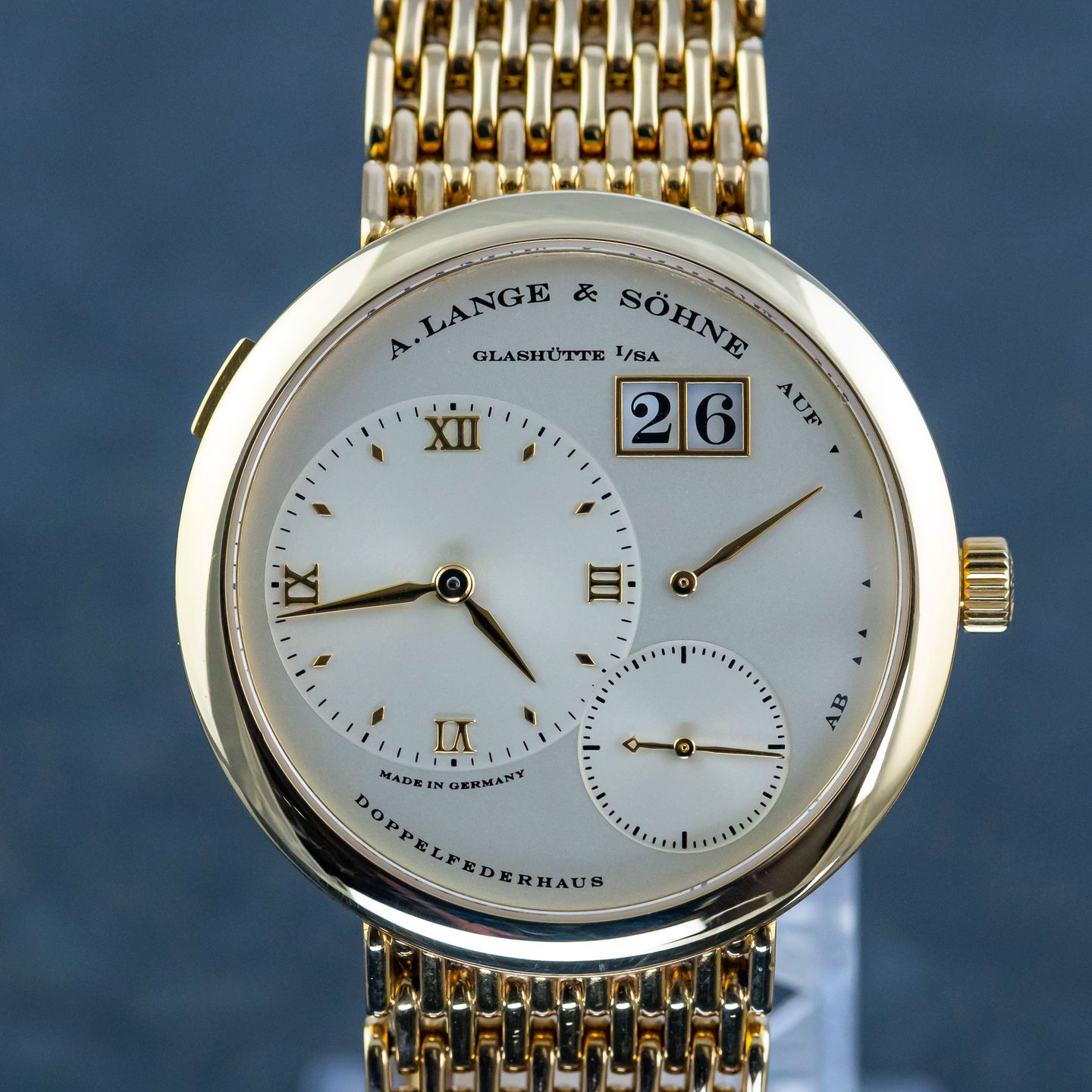 A. Lange & Söhne Lange 1 151.021 (2002) - Silver dial 39 mm Yellow Gold case (6/8)