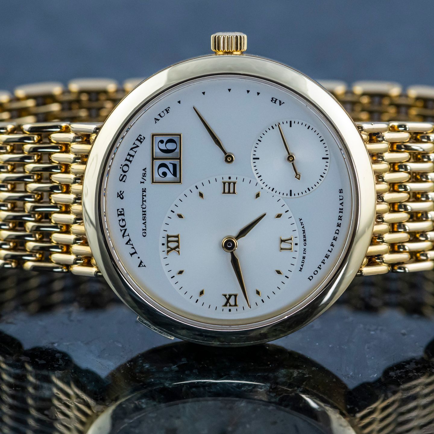 A. Lange & Söhne Lange 1 151.021 (2002) - Silver dial 39 mm Yellow Gold case (2/8)