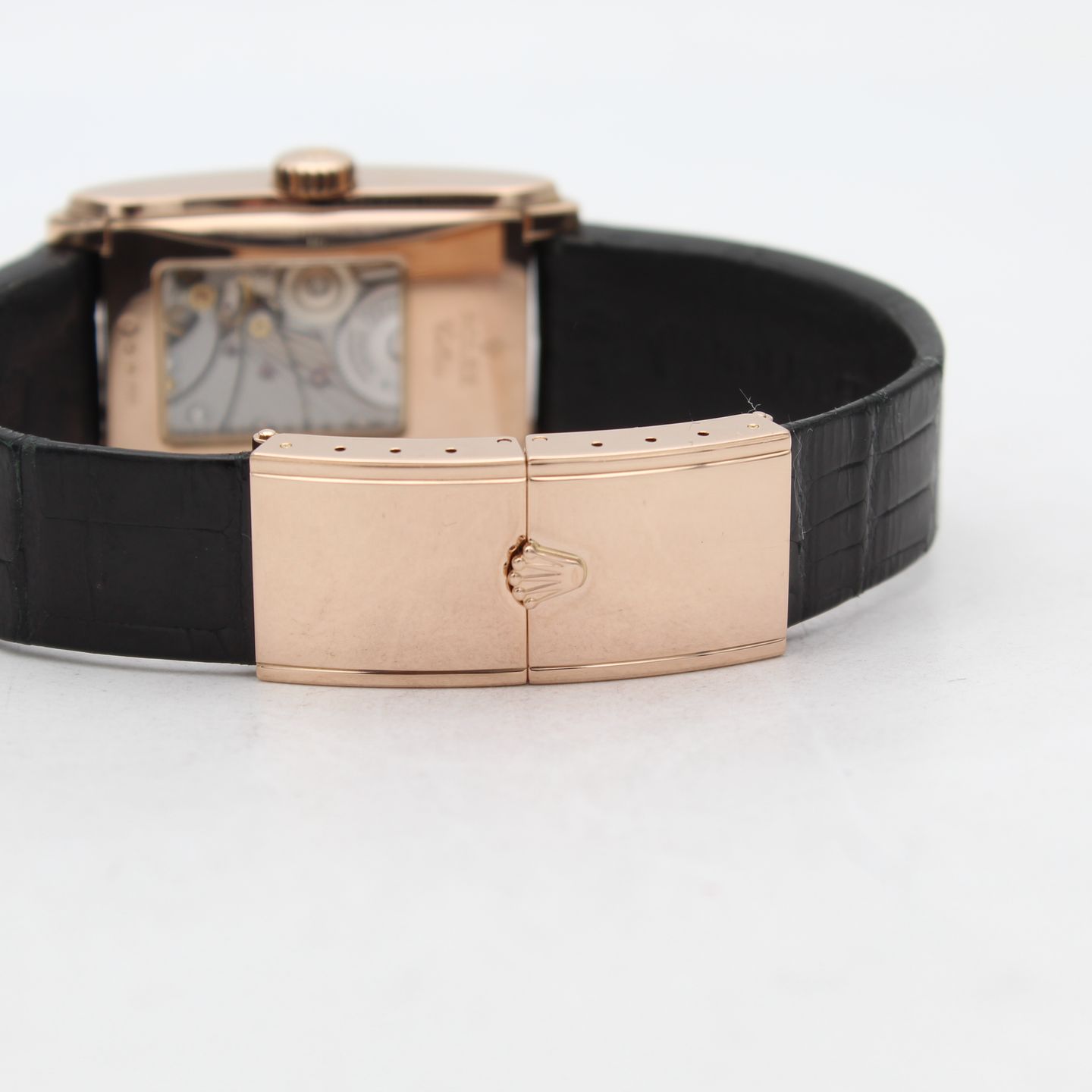 Rolex Cellini Prince 5442 (2007) - Black dial 28 mm Rose Gold case (4/8)