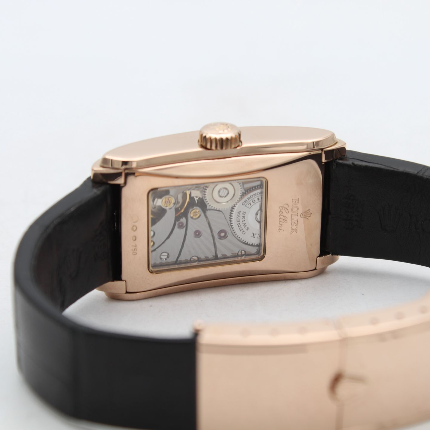 Rolex Cellini Prince 5442 (2007) - Black dial 28 mm Rose Gold case (5/8)