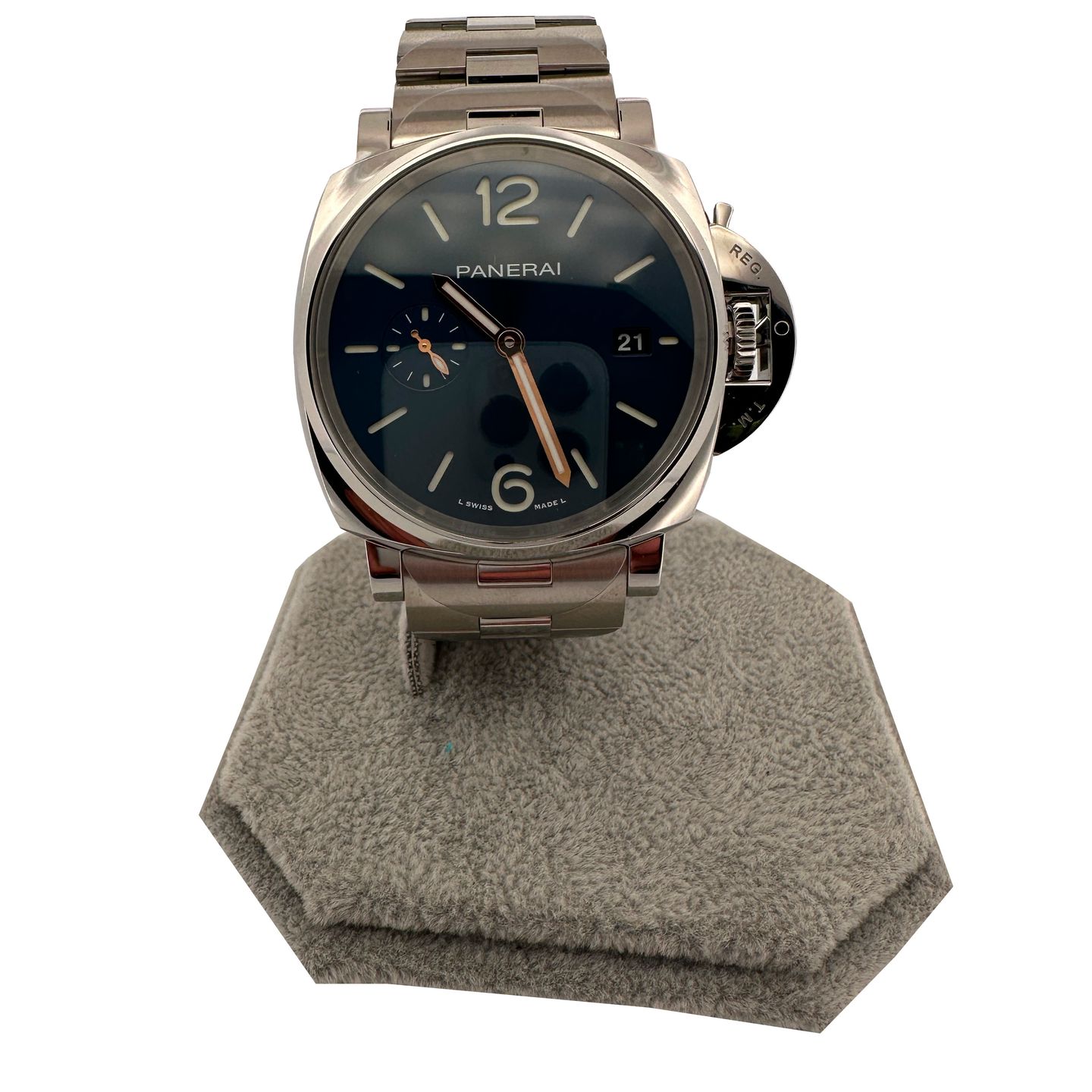 Panerai Luminor Due PAM01124 (2024) - Blauw wijzerplaat 42mm Staal (6/6)