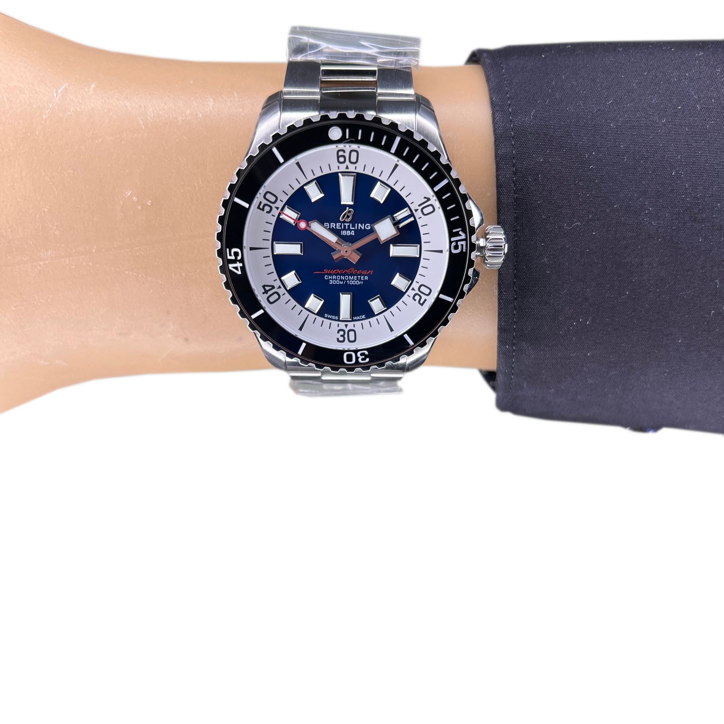 Breitling Superocean 44 A17376211C1A1 (2024) - Blauw wijzerplaat 44mm Staal (8/8)