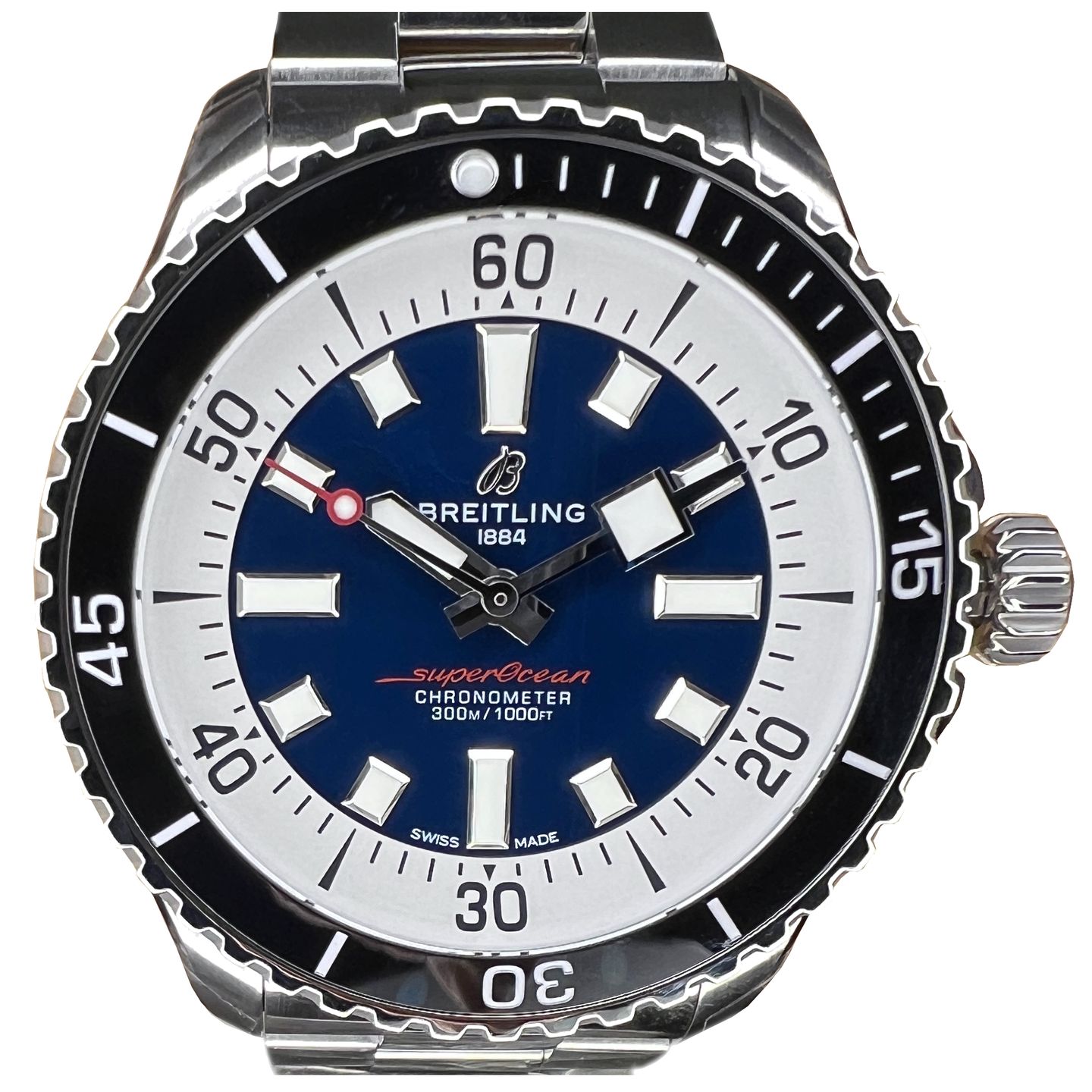 Breitling Superocean 44 A17376211C1A1 (2024) - Blauw wijzerplaat 44mm Staal (1/8)