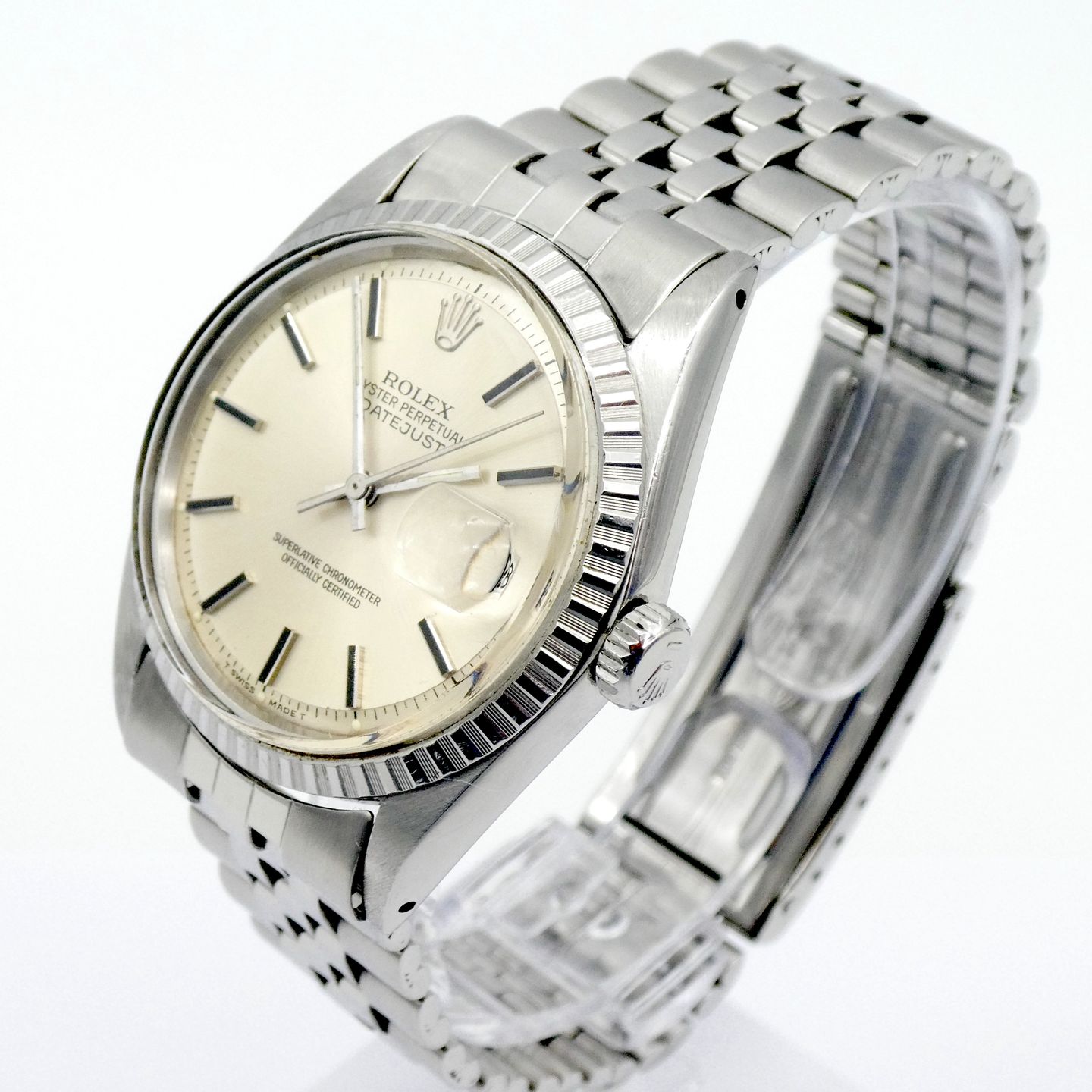 Rolex Datejust 1600 (1969) - Zilver wijzerplaat 36mm Staal (2/8)