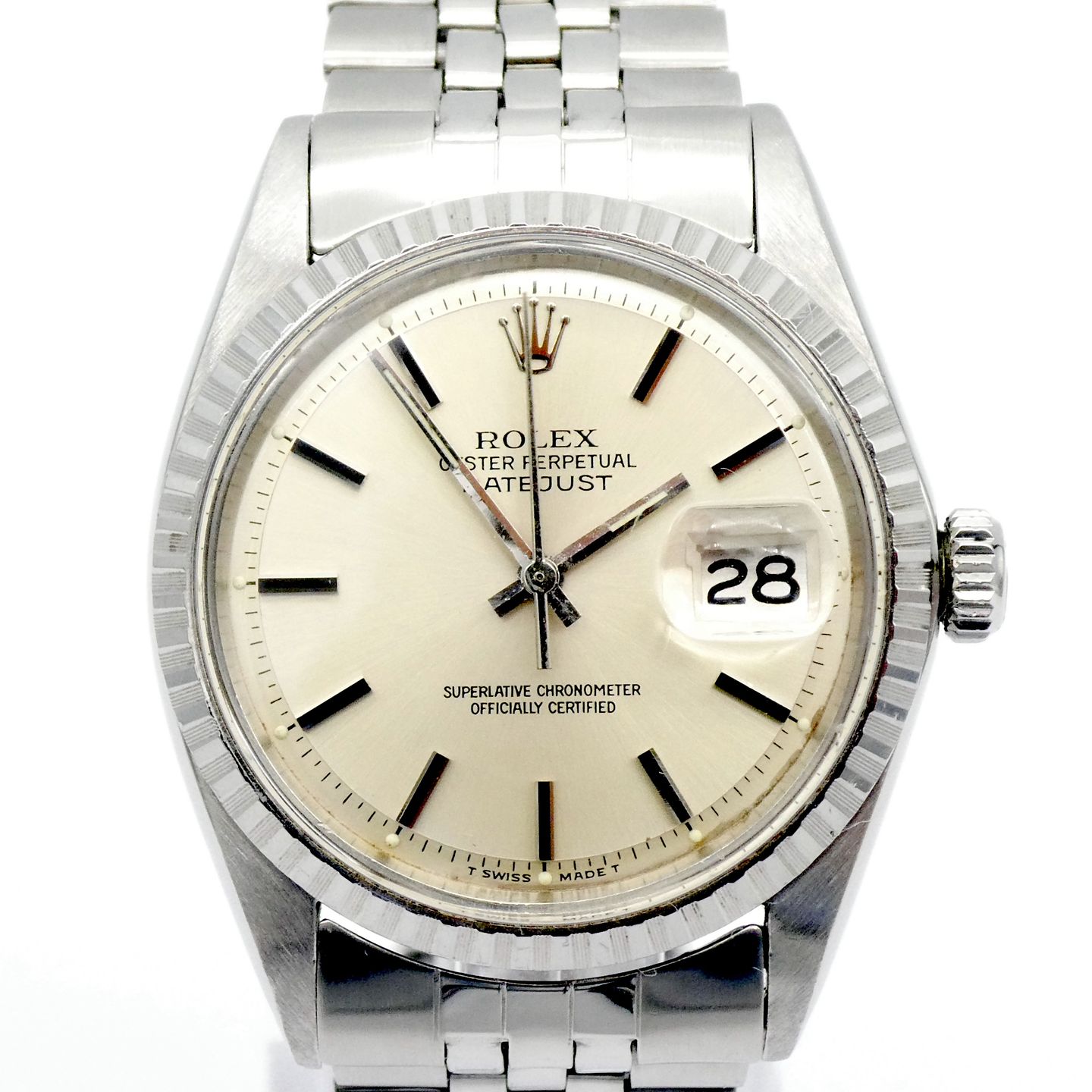 Rolex Datejust 1600 (1969) - Zilver wijzerplaat 36mm Staal (1/8)