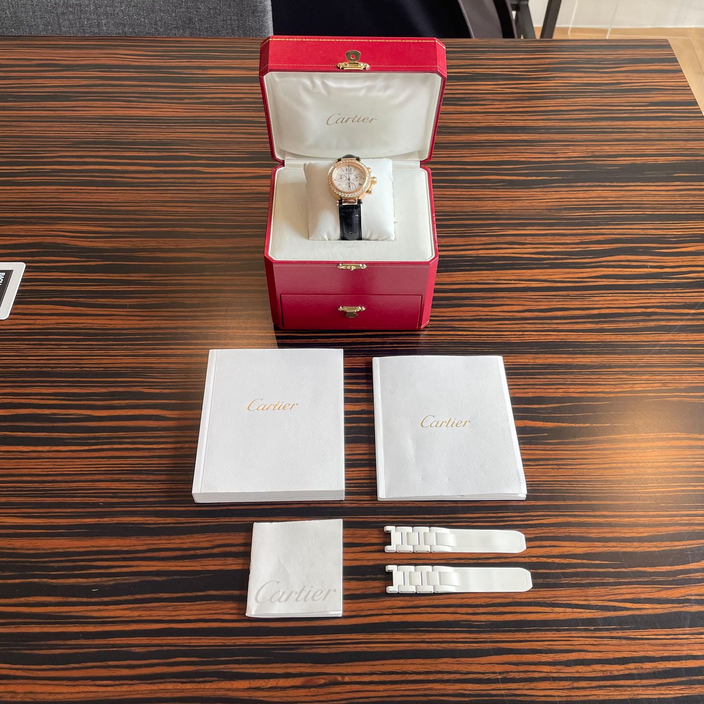 Cartier Pasha Seatimer WJ130004 (Onbekend (willekeurig serienummer)) - Parelmoer wijzerplaat 37mm Roségoud (7/7)