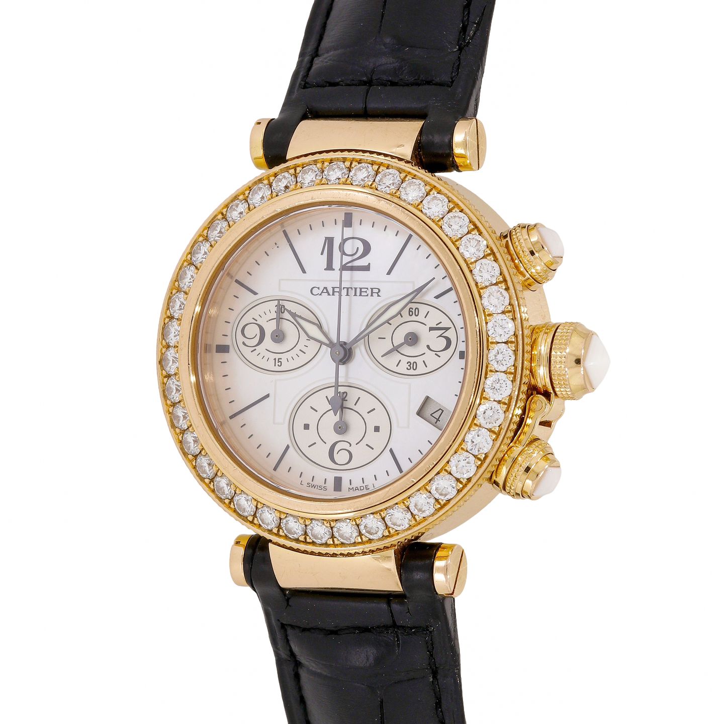 Cartier Pasha Seatimer WJ130004 (Onbekend (willekeurig serienummer)) - Parelmoer wijzerplaat 37mm Roségoud (1/7)