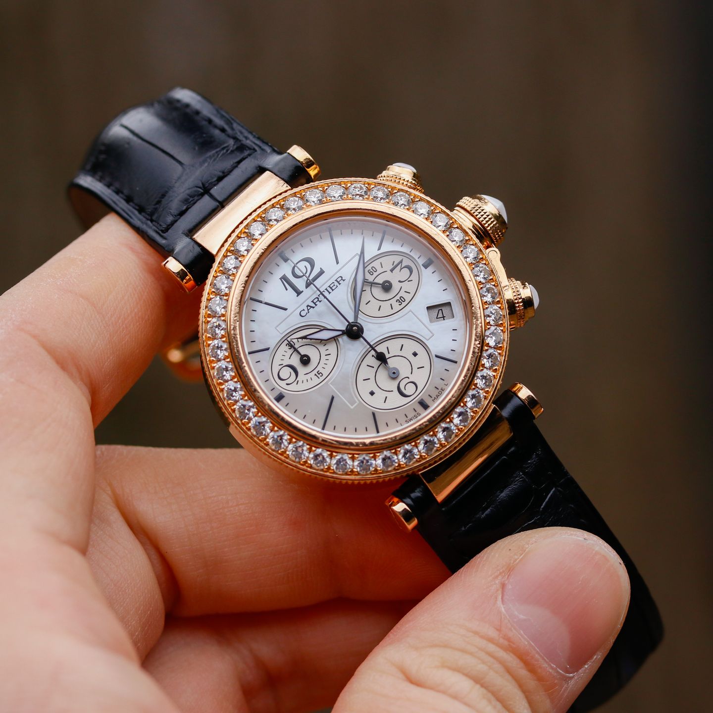 Cartier Pasha Seatimer WJ130004 (Onbekend (willekeurig serienummer)) - Parelmoer wijzerplaat 37mm Roségoud (5/7)