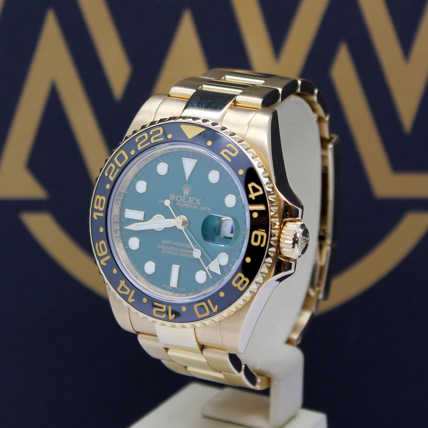 Rolex GMT-Master II 116718LN (2007) - Green dial 40 mm Yellow Gold case (7/7)