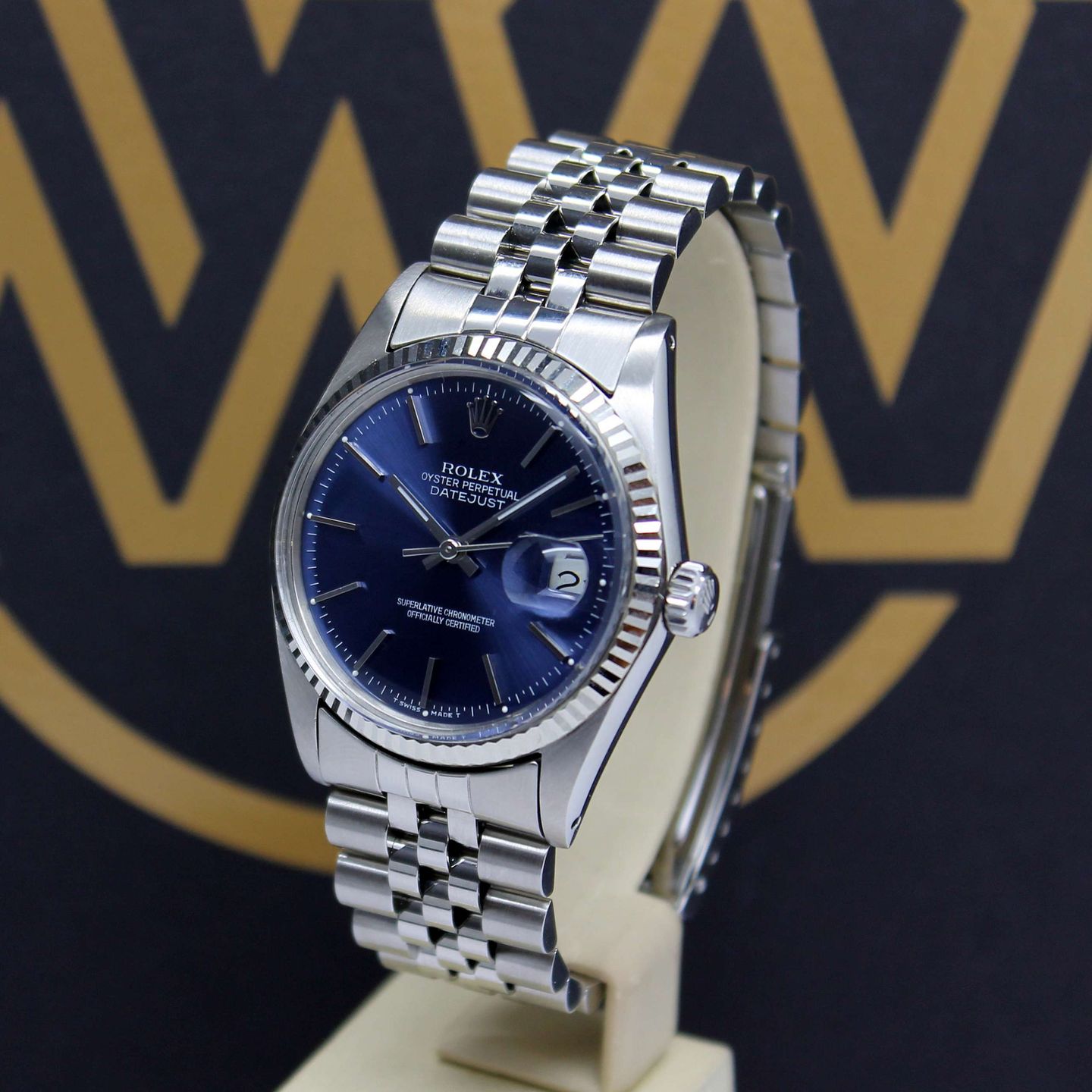 Rolex Datejust 16014 (1987) - Blue dial 36 mm Steel case (3/7)