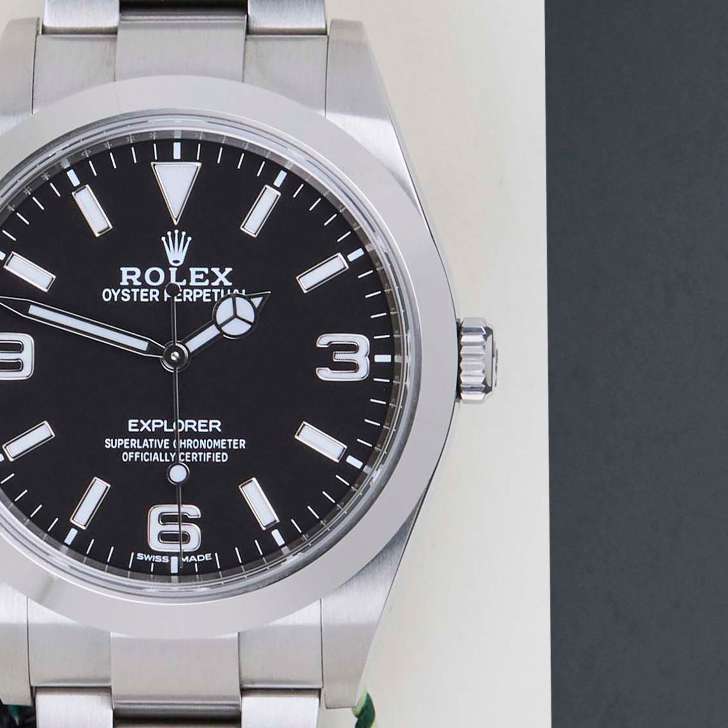 Rolex Explorer 214270 (2020) - Black dial 39 mm Steel case (5/8)
