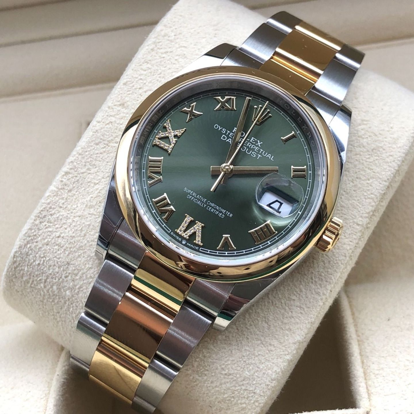 Rolex Datejust 36 126203 (2023) - Green dial 36 mm Steel case (4/8)