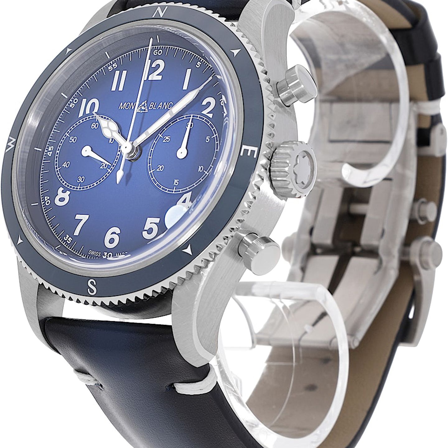 Montblanc 1858 126912 (2026) - Blauw wijzerplaat 42mm Staal (3/5)