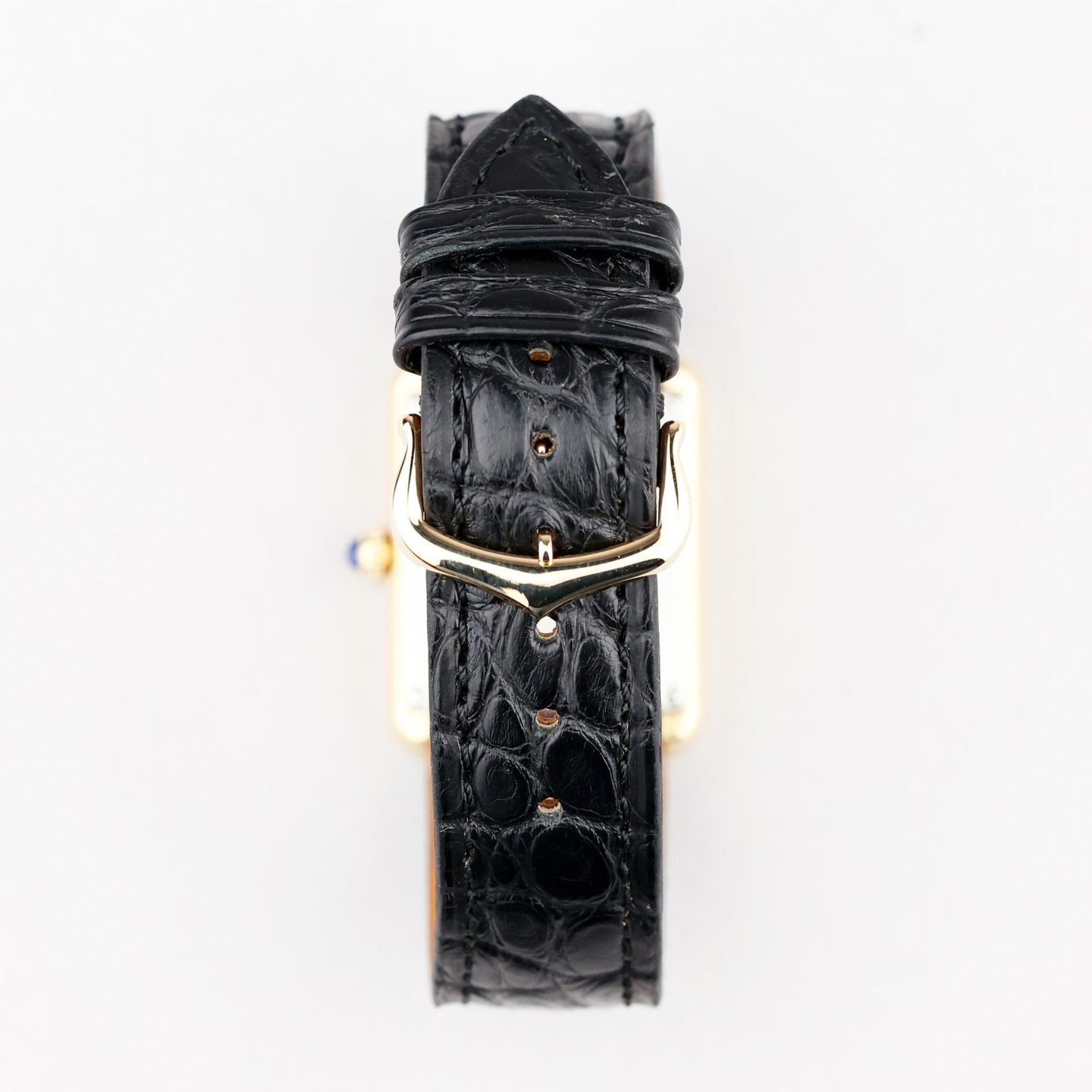 Cartier Tank Solo 2743 (2007) - White dial 24 mm Yellow Gold case (7/8)