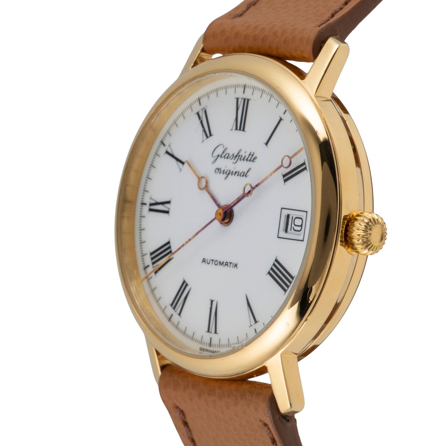 Glashütte Original Vintage 10-31-01-01-04 (1994) - Wit wijzerplaat 35mm Goud/Staal (6/8)