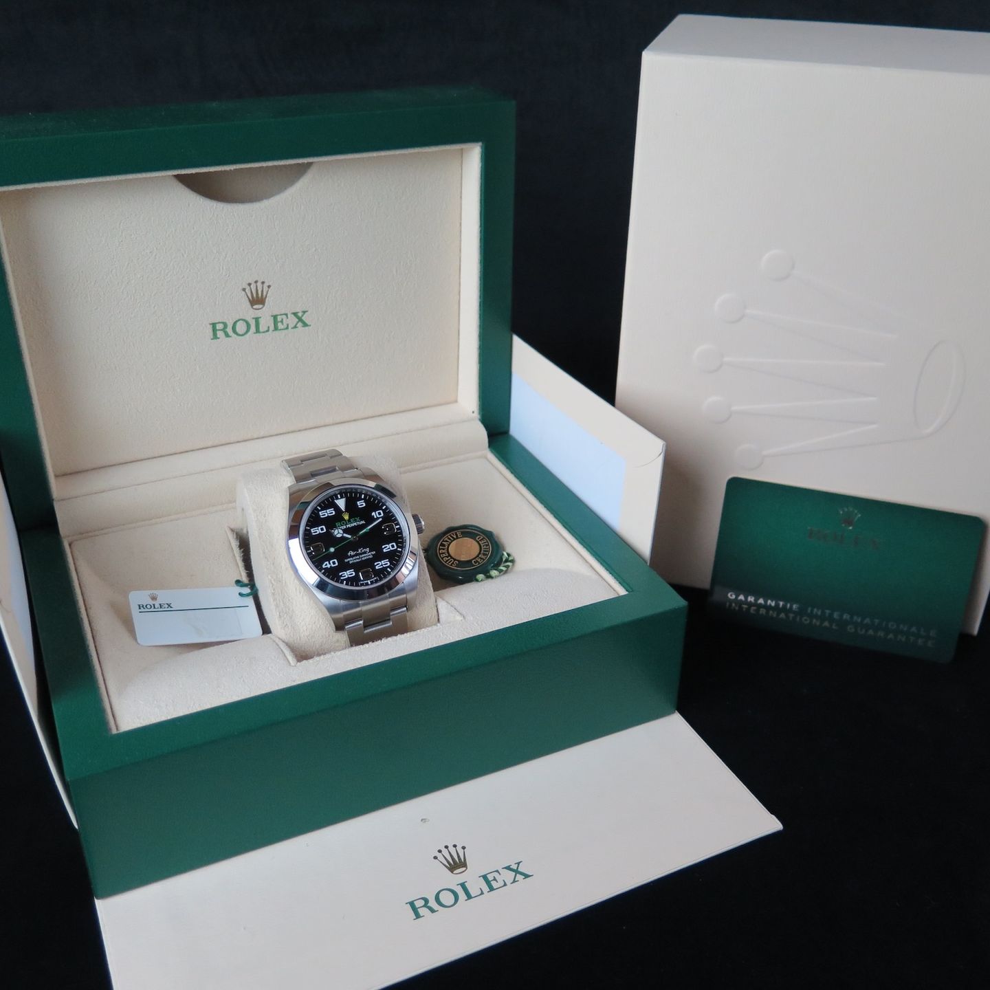 Rolex Air-King 116900 (2021) - Black dial 40 mm Steel case (8/8)