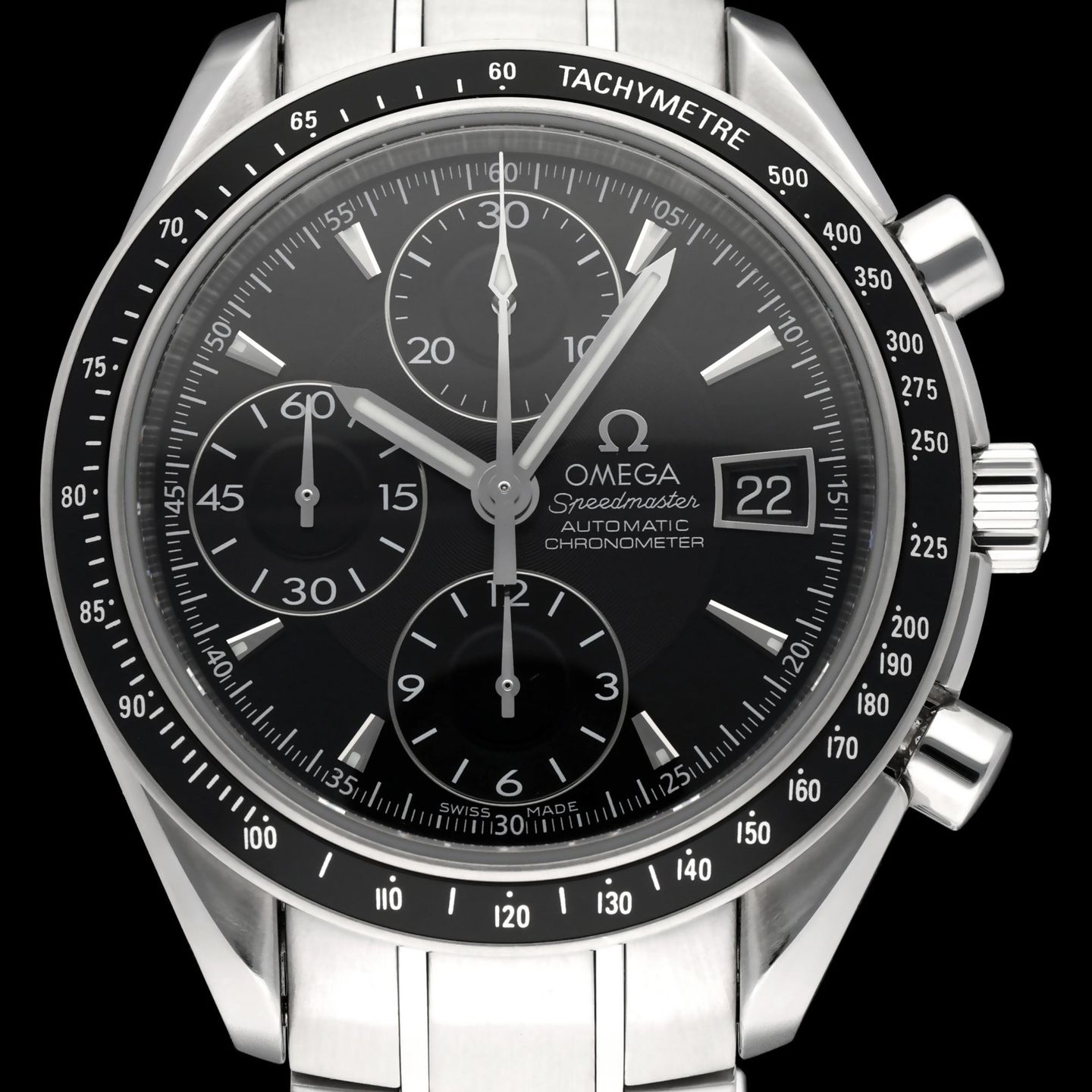 Omega Speedmaster Date 3210.50 (2014) - Zwart wijzerplaat 40mm Staal (1/8)
