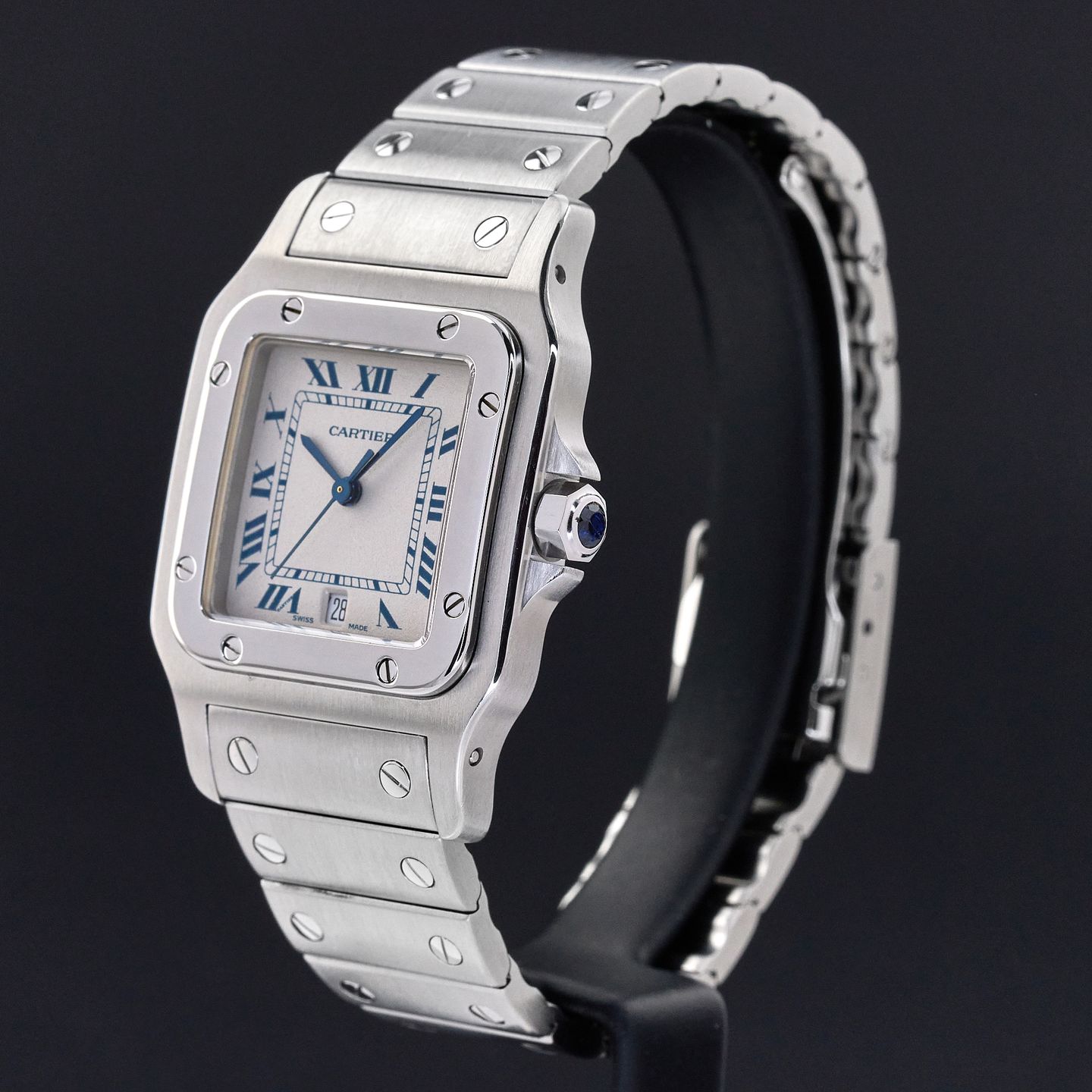 Cartier Santos Galbée W20018D6 (Onbekend (willekeurig serienummer)) - Zilver wijzerplaat 29mm Staal (4/8)