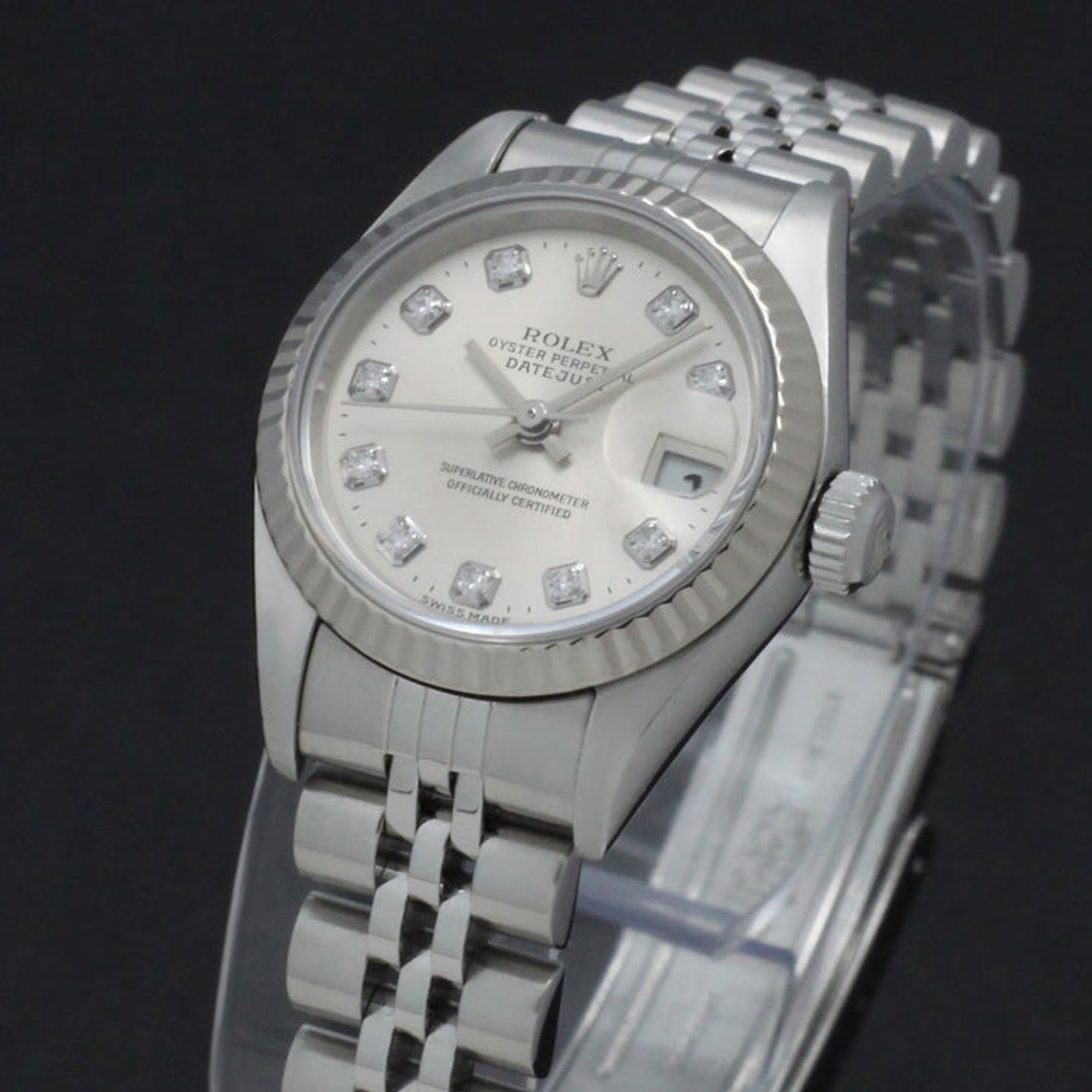 Rolex Lady-Datejust 79174 (2001) - Zilver wijzerplaat 26mm Staal (7/7)