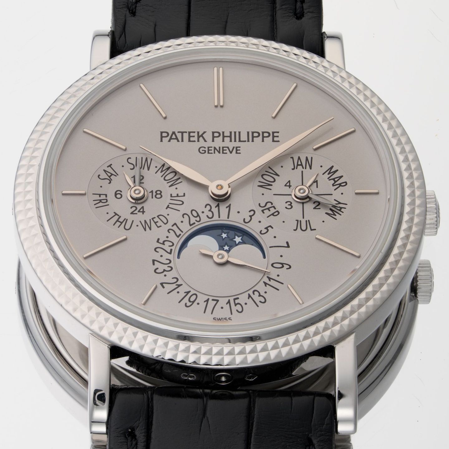 Patek Philippe Perpetual Calendar 5139G (Unknown (random serial)) - Silver dial 39 mm White Gold case (4/8)