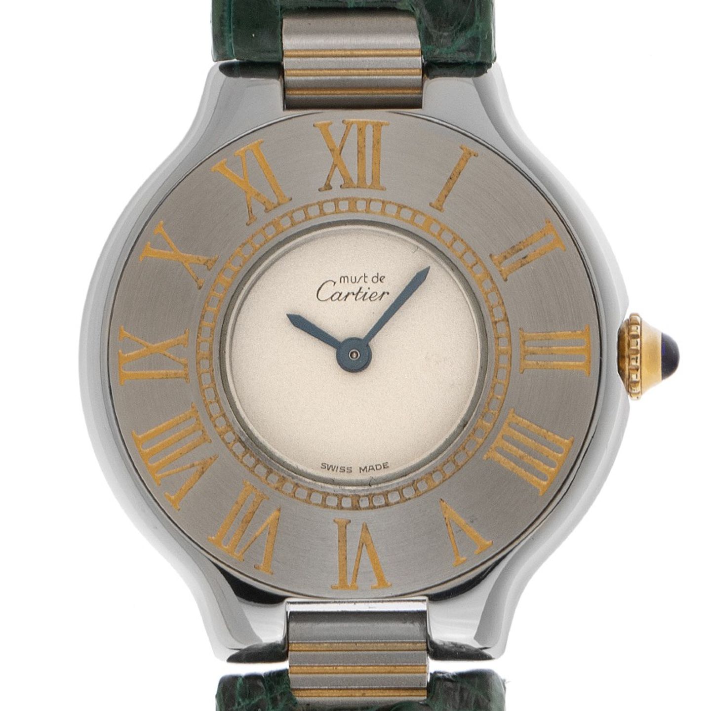 Cartier 21 Must de Cartier 9011 (1990) - Silver dial 28 mm Gold/Steel case (1/7)