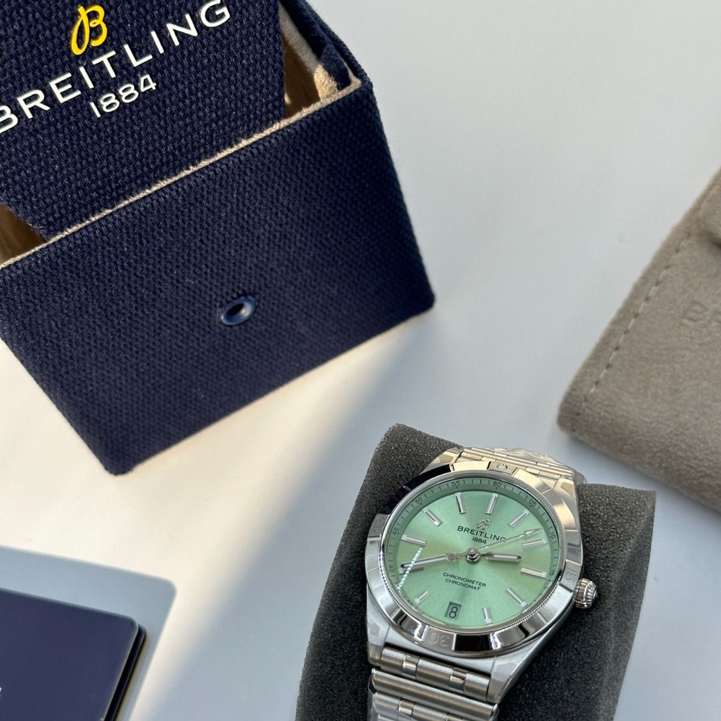 Breitling Chronomat 36 A10380101L1A1 (2024) - Groen wijzerplaat 36mm Staal (3/8)