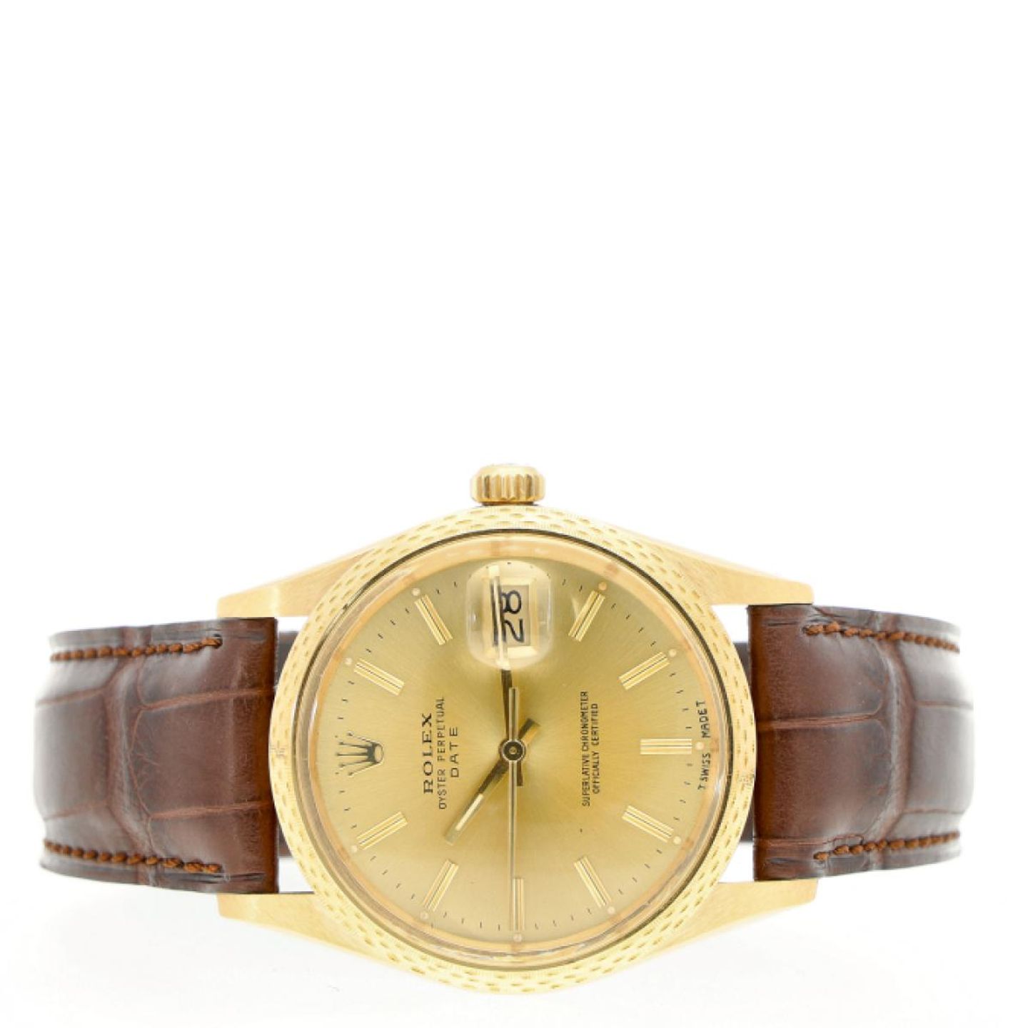 Rolex Date 15148 (1984) - 34mm Geelgoud (6/7)